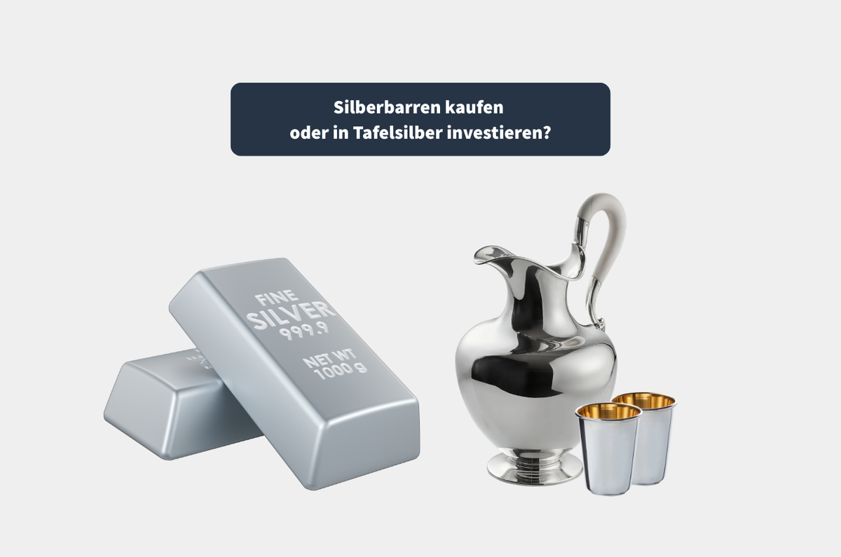 Silberbarren kaufen oder in Tafelsilber investieren?