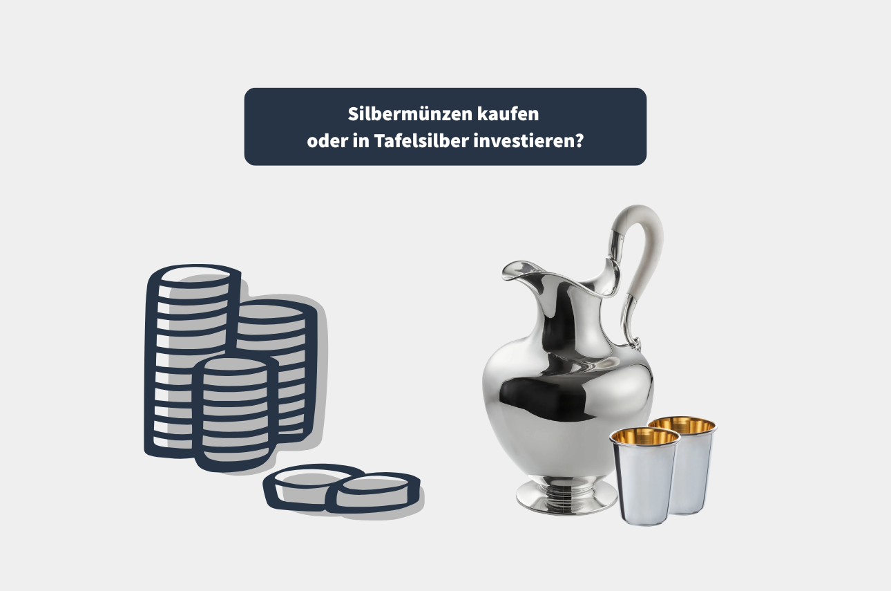 Silbermünzen kaufen oder in Tafelsilber investieren? Der große Vergleich