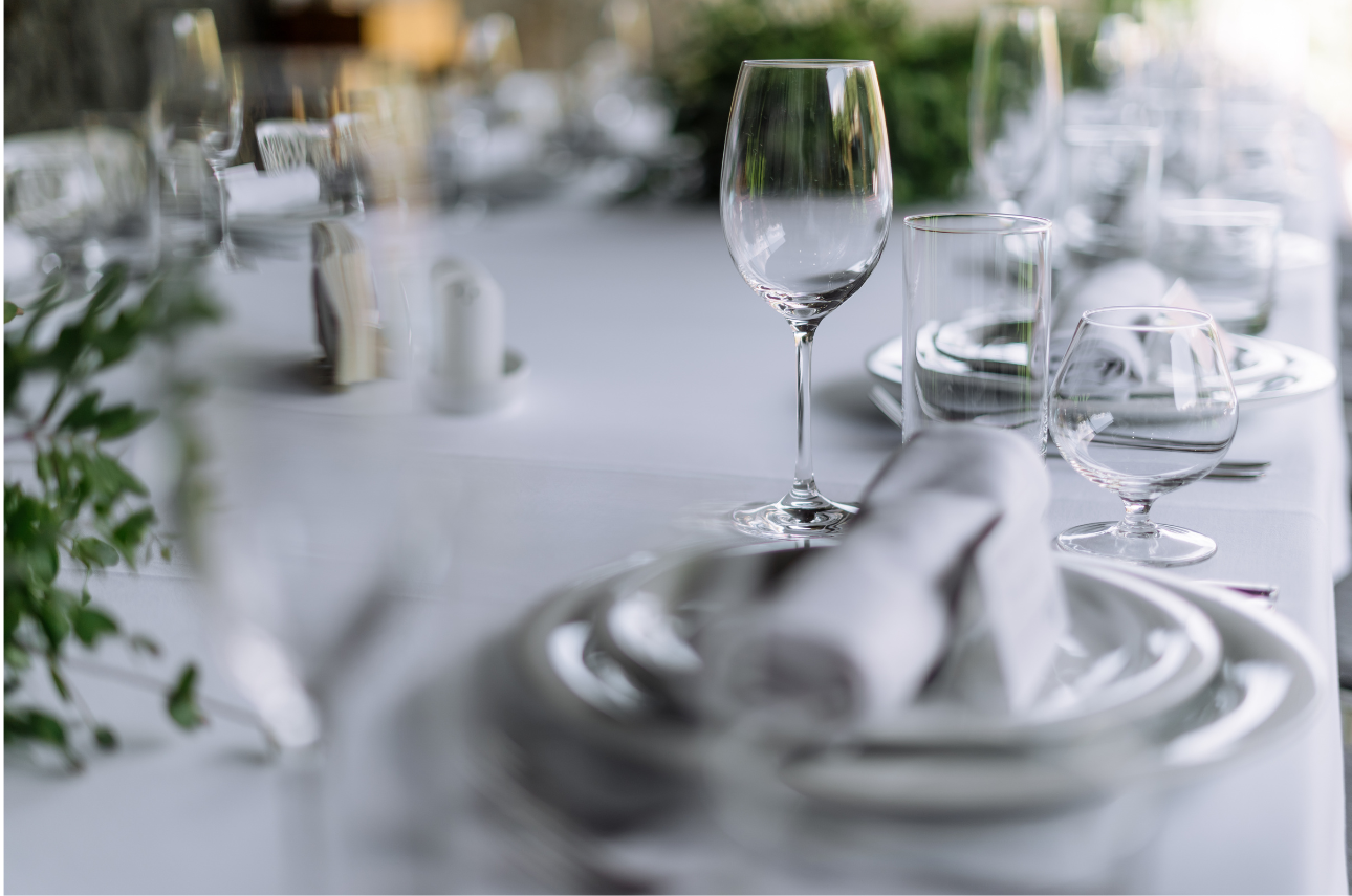 Tischdeko aus Silber