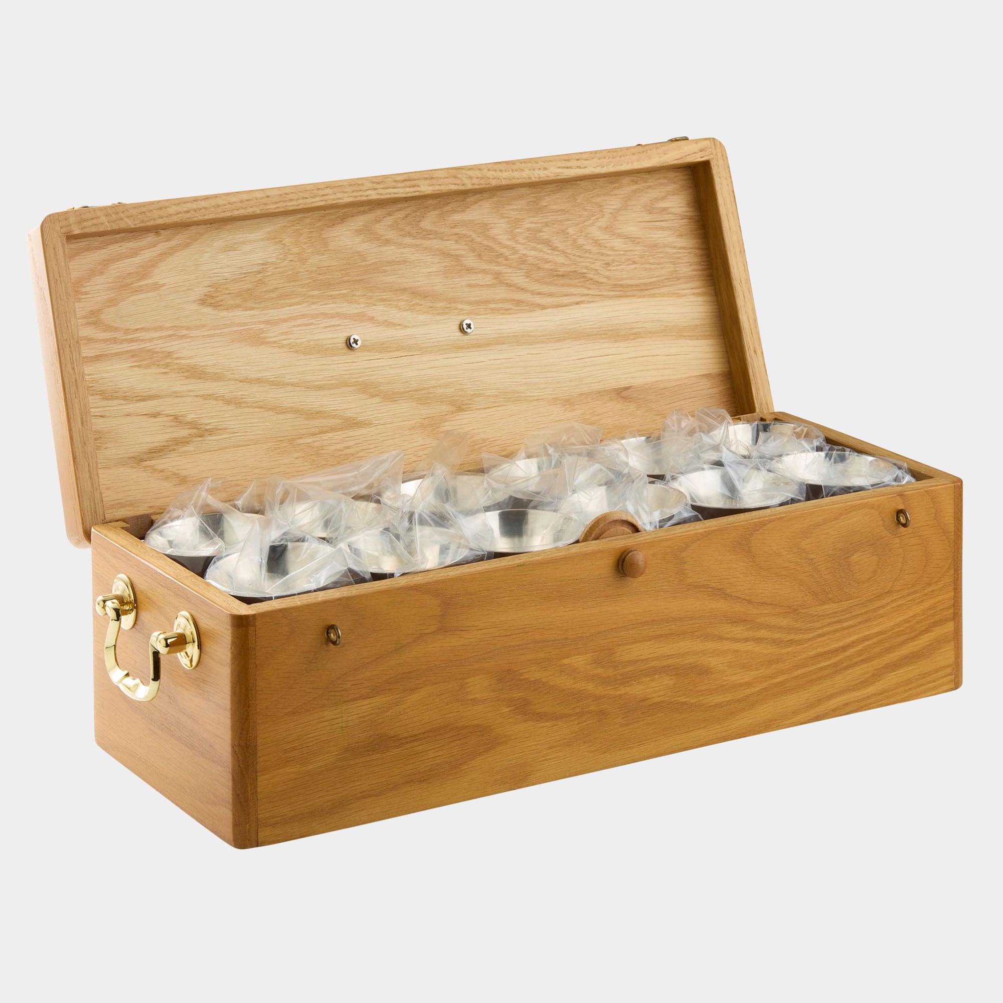 12 925er Silberbecher - Set in massiver Eschenkassette - Bild 7