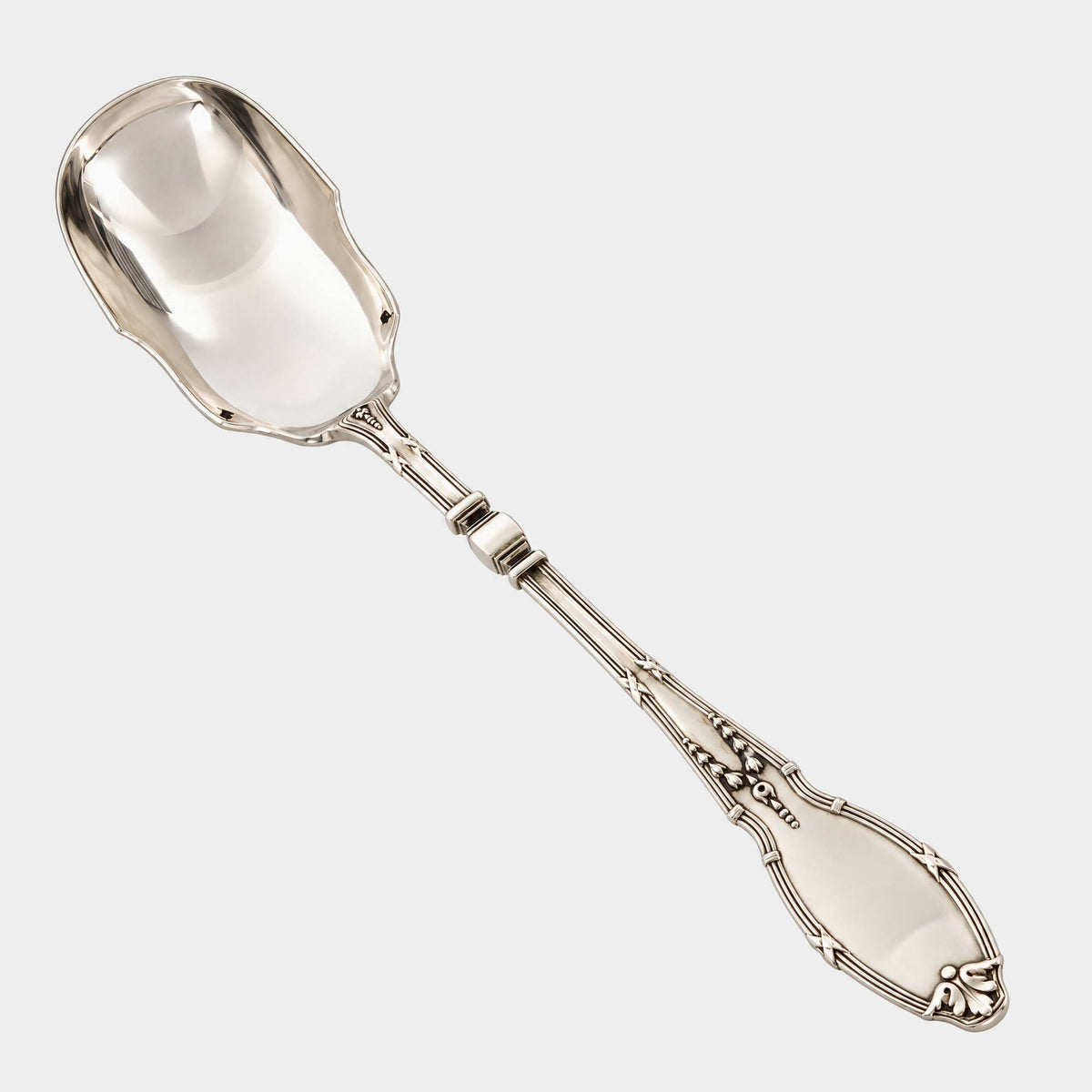 2-tlg. Salatbesteck aus 800er Silber mit Schleifendekor - Delheid - Bild 3