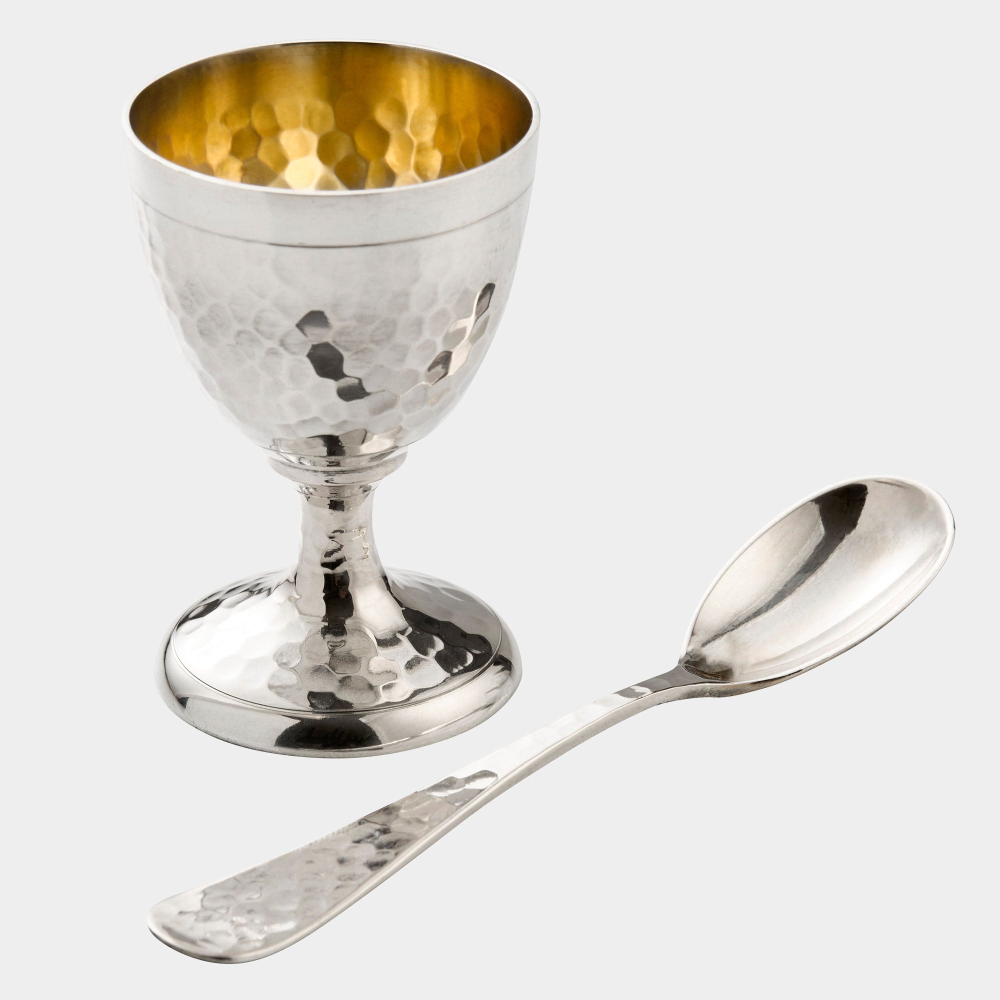 Eierbecher-Set 800er Silber mit Löffel von Koch & Bergfeld - Bild 1