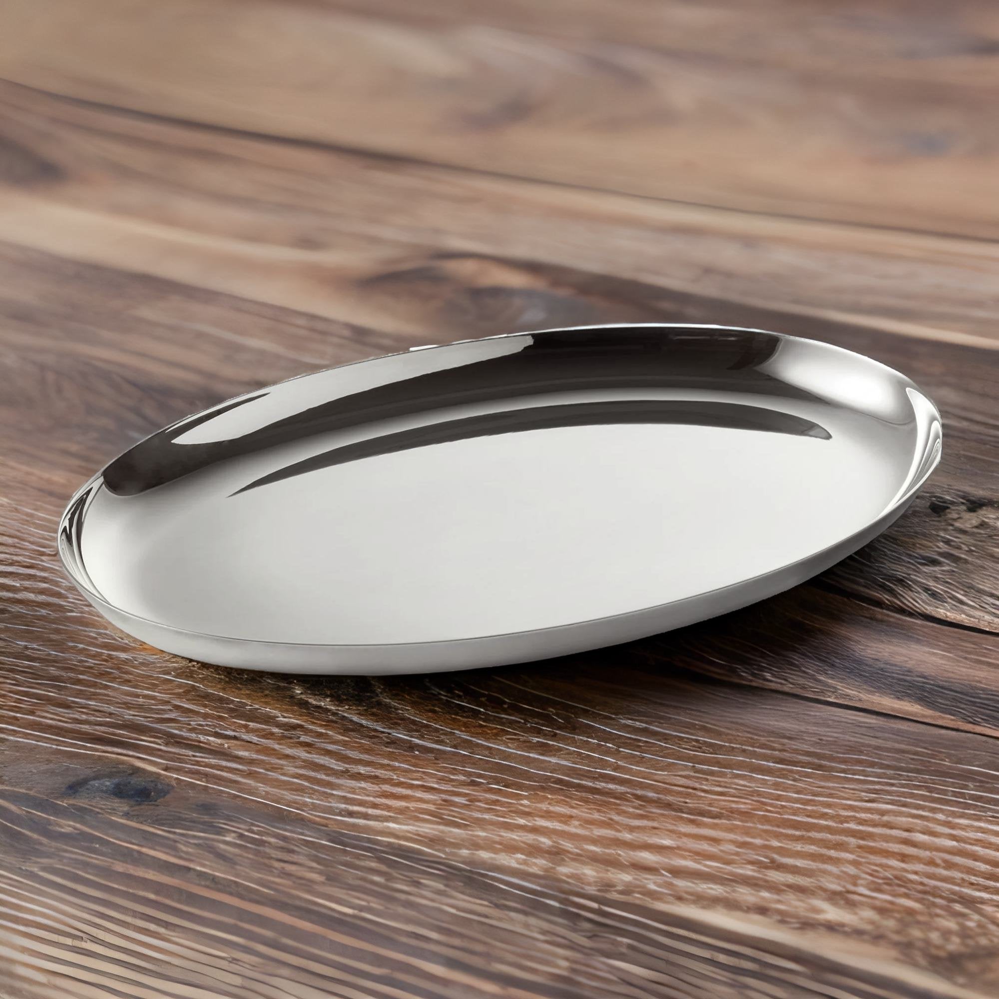 Elegantes ovales 925er Echtsilber-Tablett - Bild 4