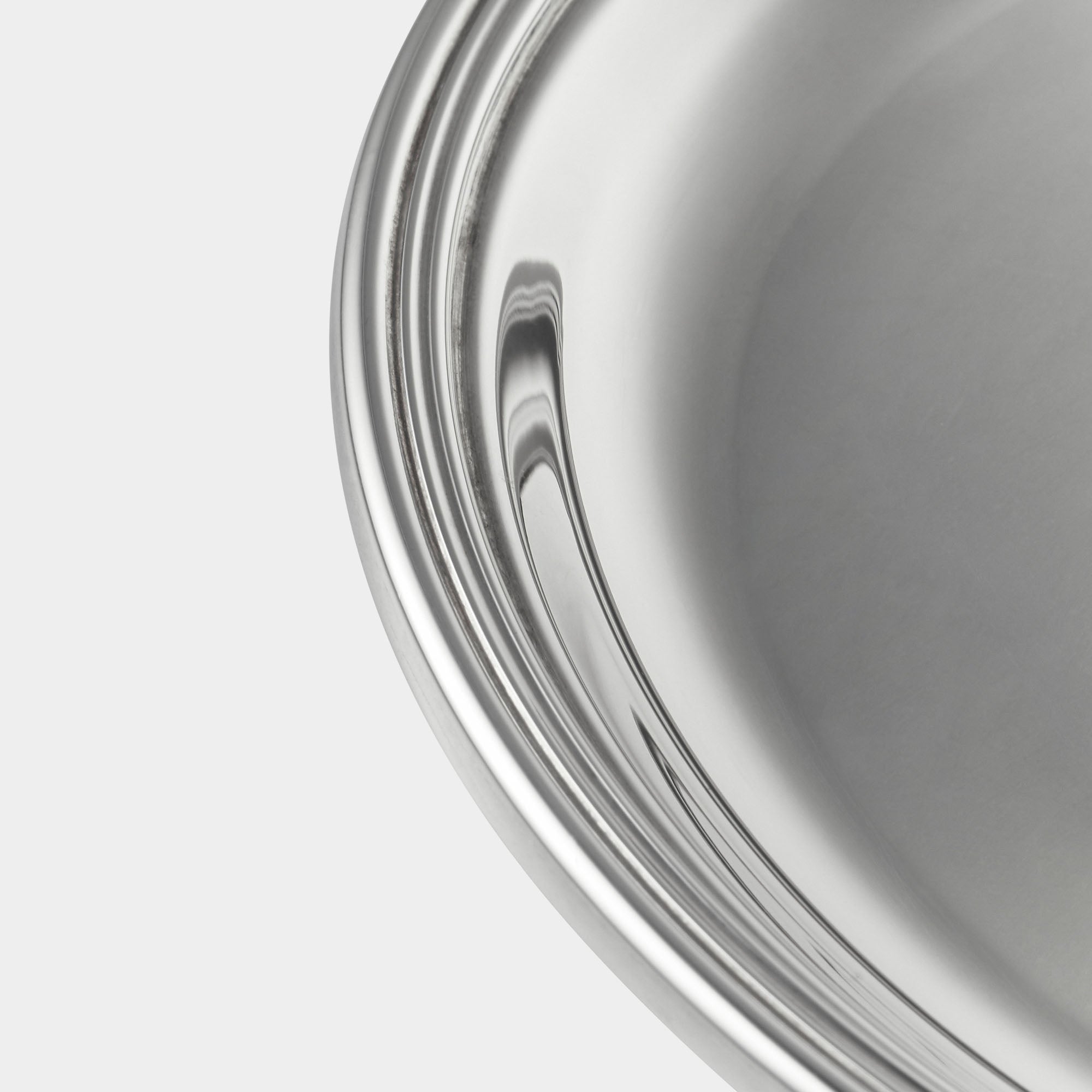 Kleines 925er Silbertablett mit aufgelegtem Rillenrand - Bild 3