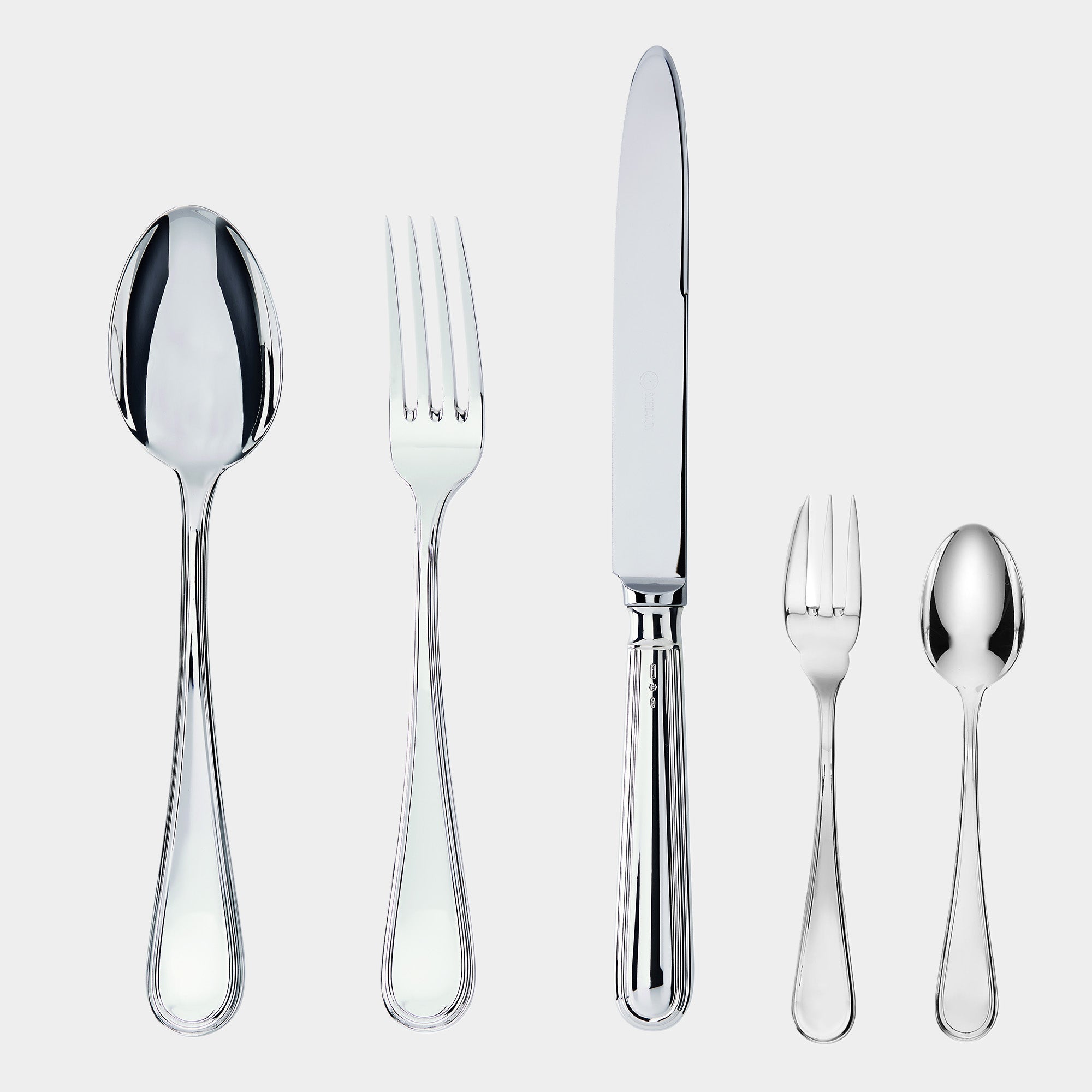 69-tlg. Silberbesteck-Garnitur - Modell Neufaden - Bild 2