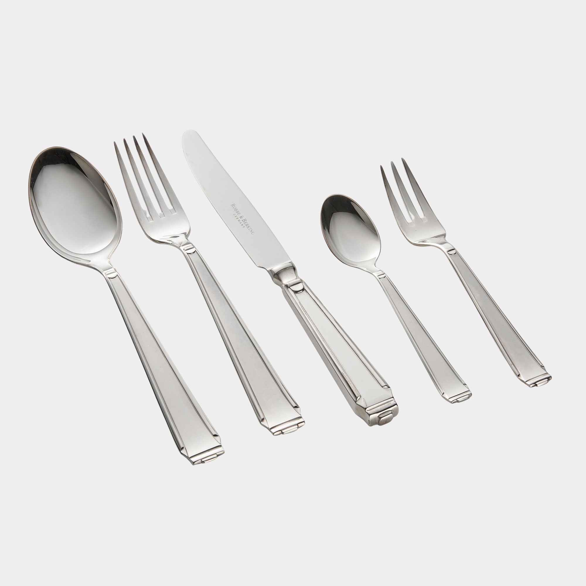 60-tlg. Silberbesteck-Garnitur Modell Art Deco - Bild 4