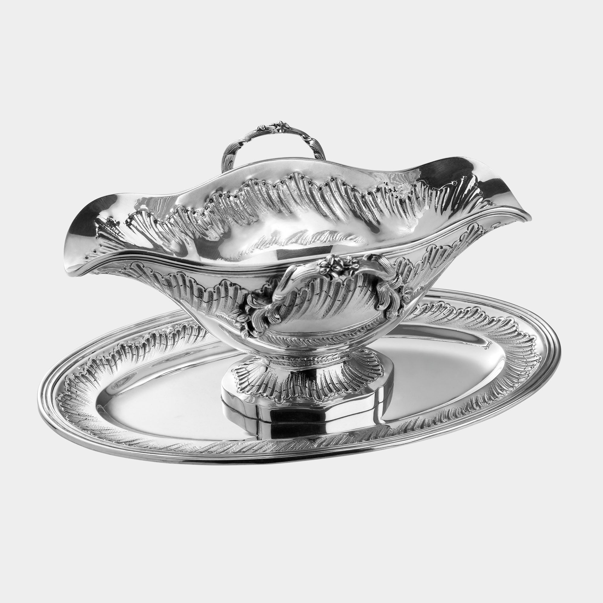 Elegante 800er Silber-Sauciere - Bild 1