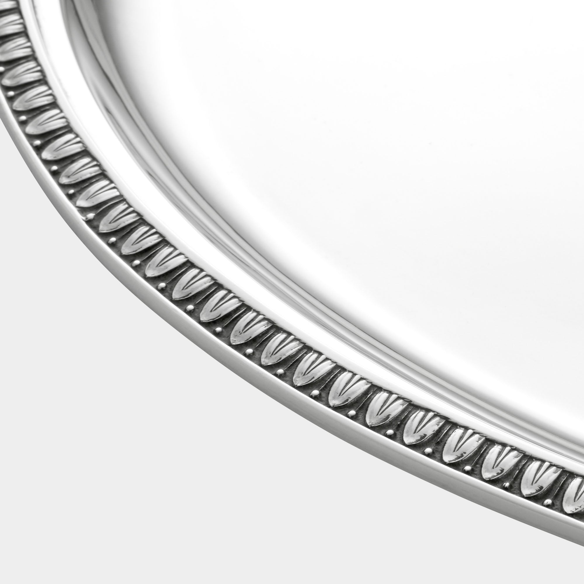 Ovales 800er Tablett - Palmettenrand - Bild 4