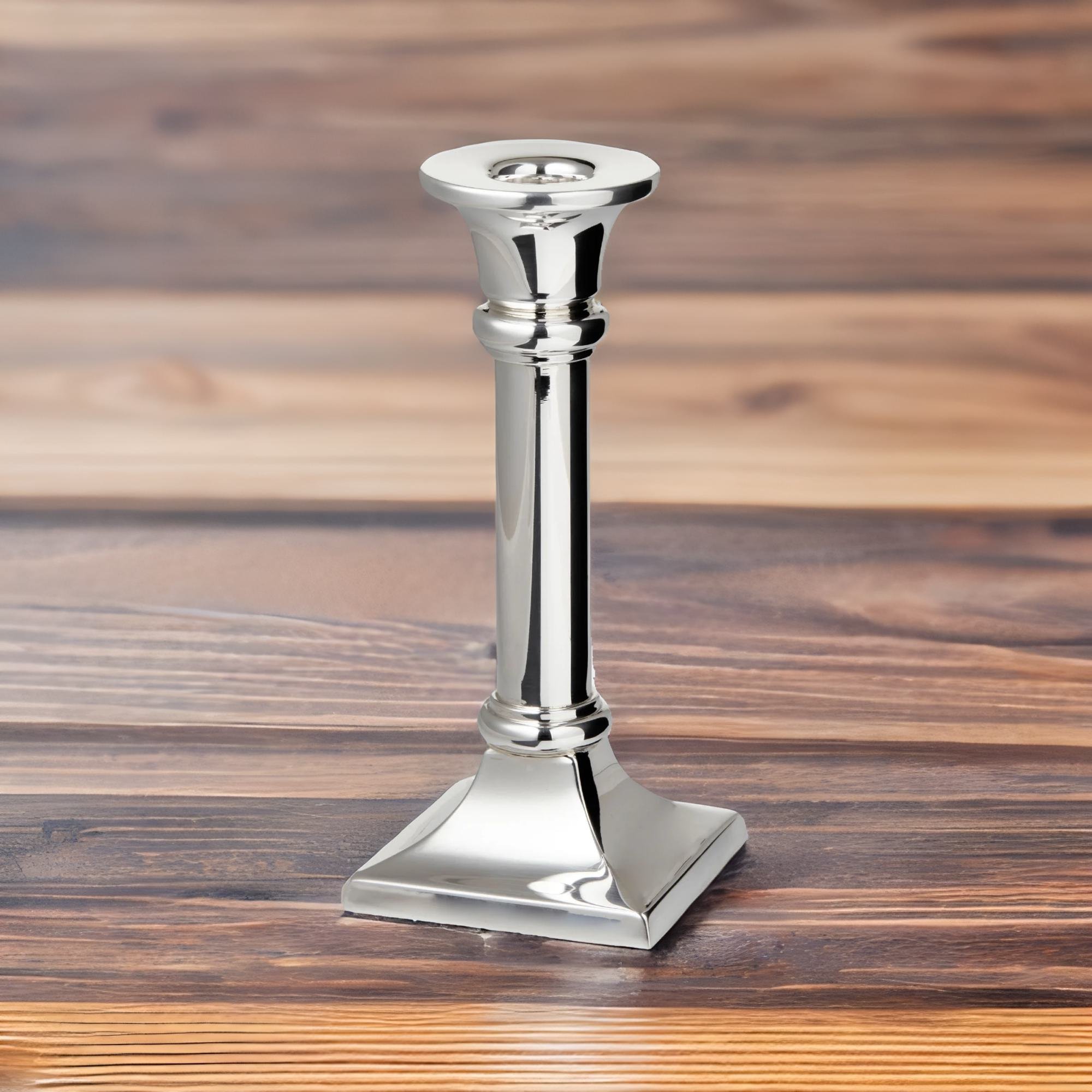 Klassischer Silberleuchter im Bauhausstil - 17 cm Höhe - Bild 4