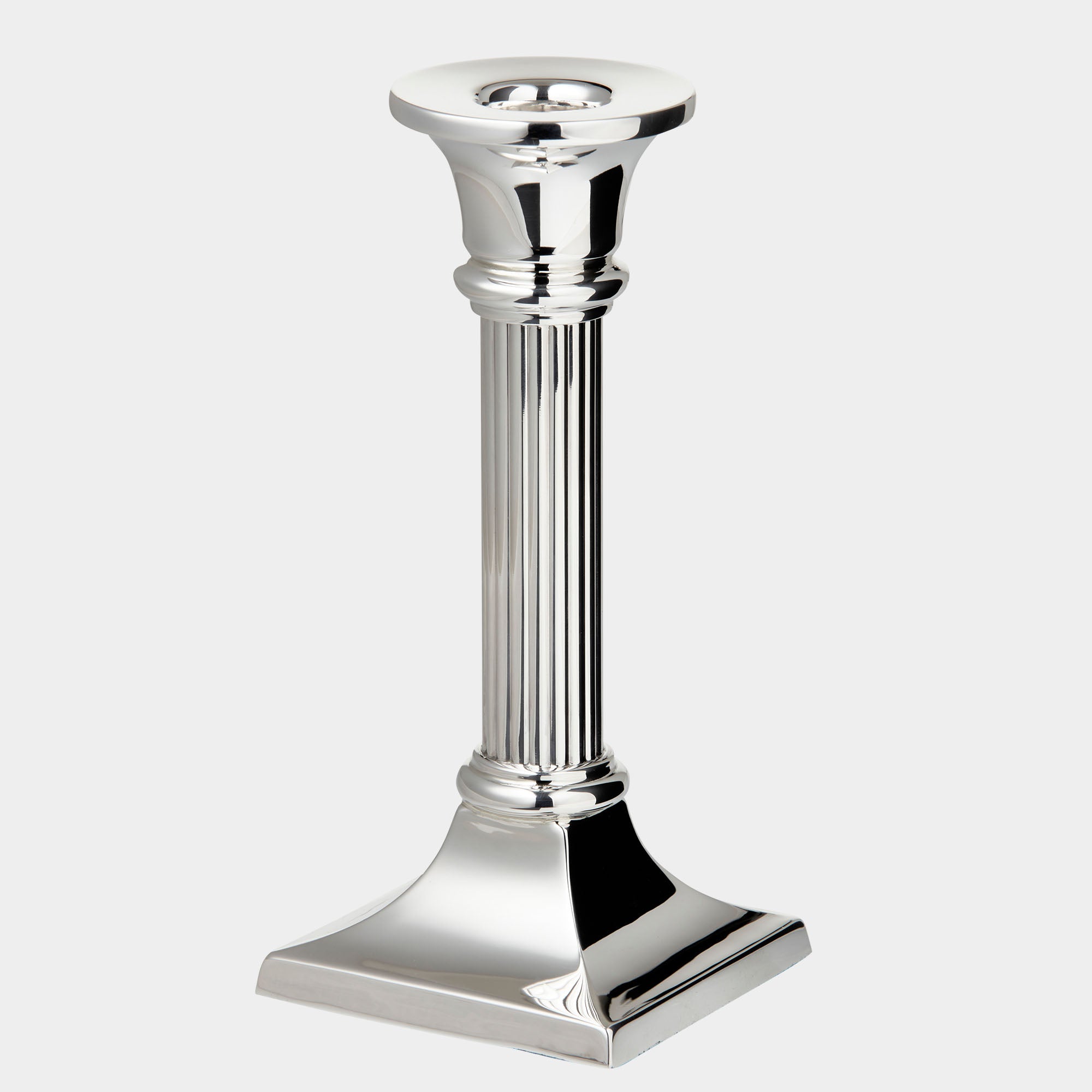 Eleganter 925er Echtsilber-Leuchter im Bauhausstil - 17cm Höhe - Bild 1