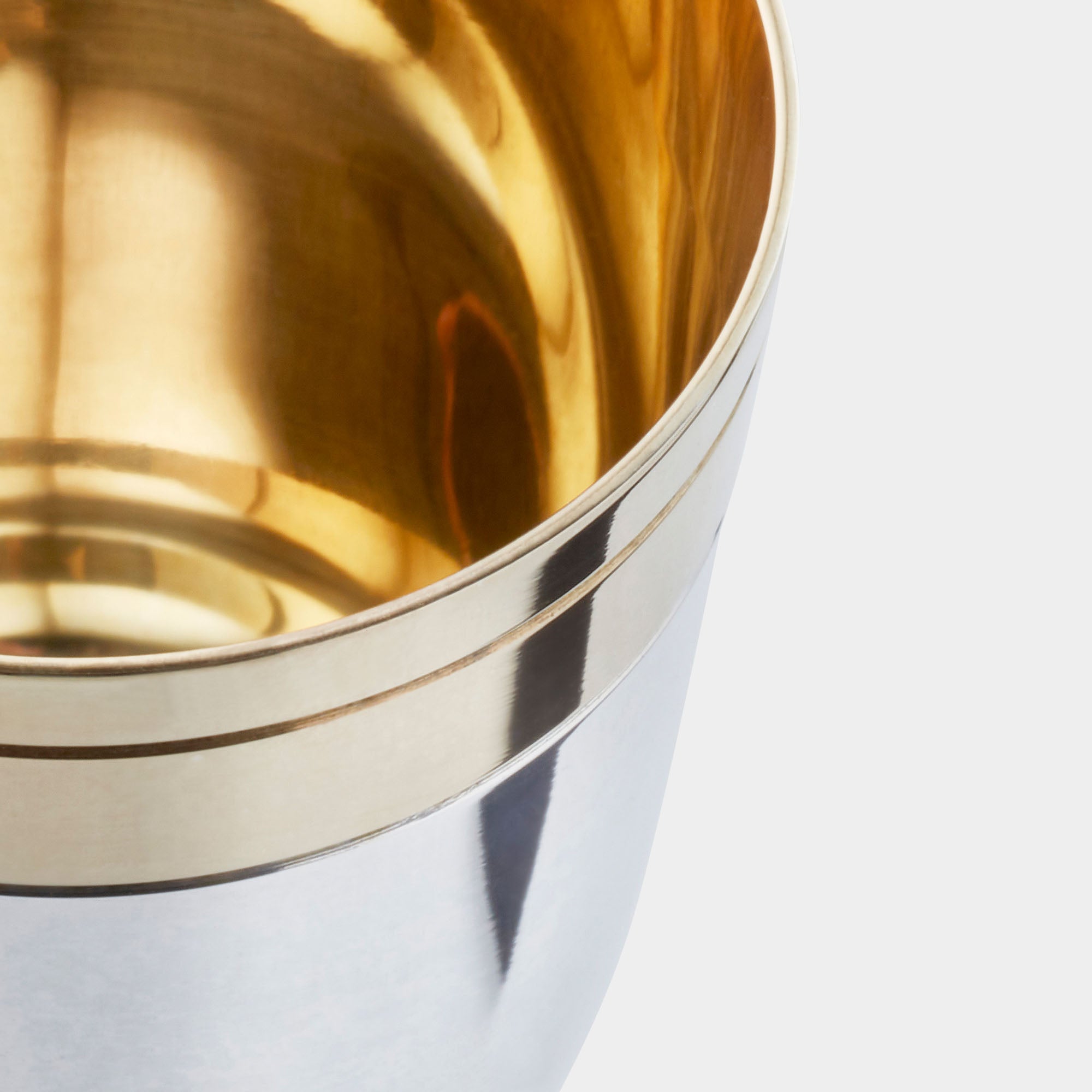 925er Echtsilber-Schnapsbecher mit Innenvergoldung - Bild 3