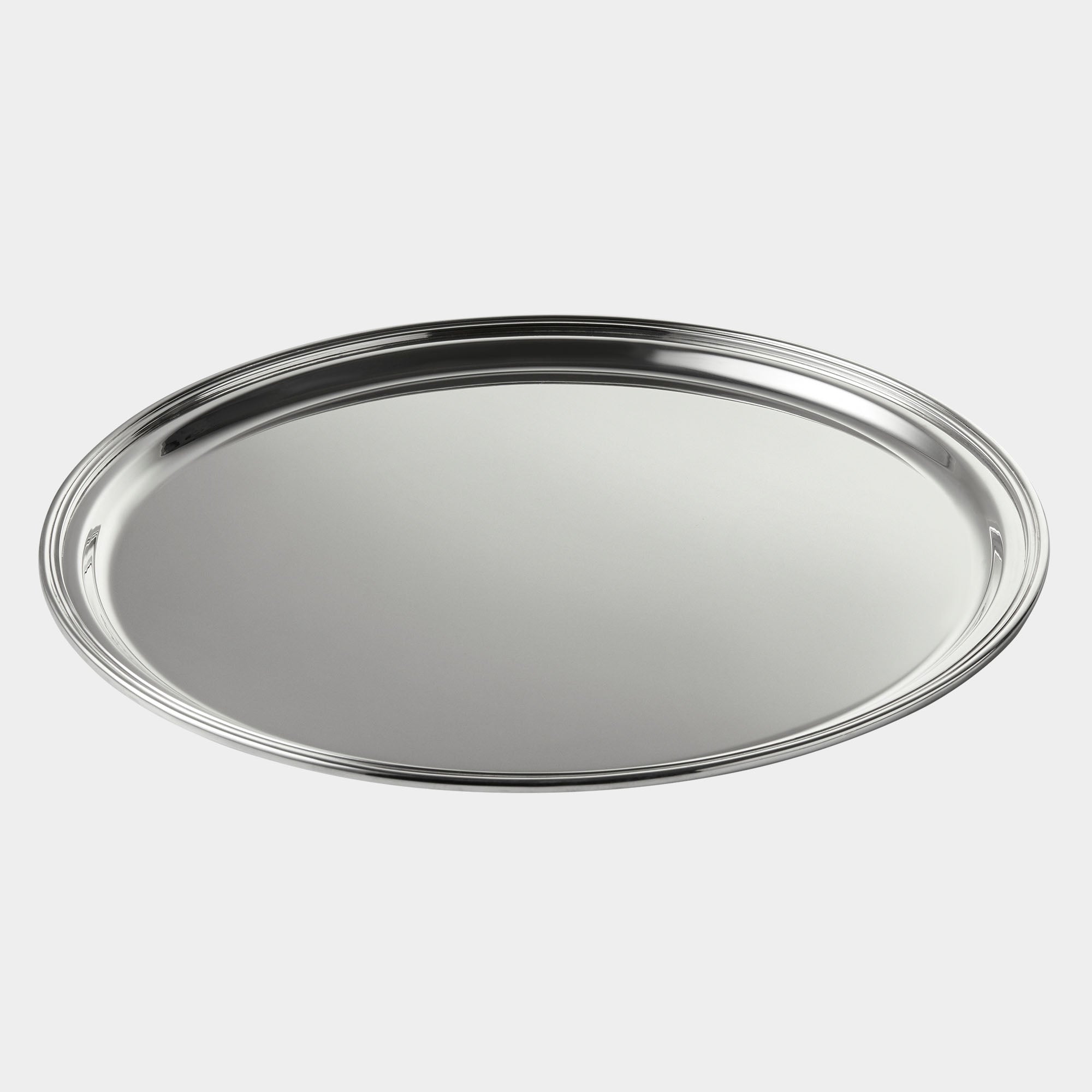 Großes rundes Serviertablett aus 925er Echtsilber - Bild 1