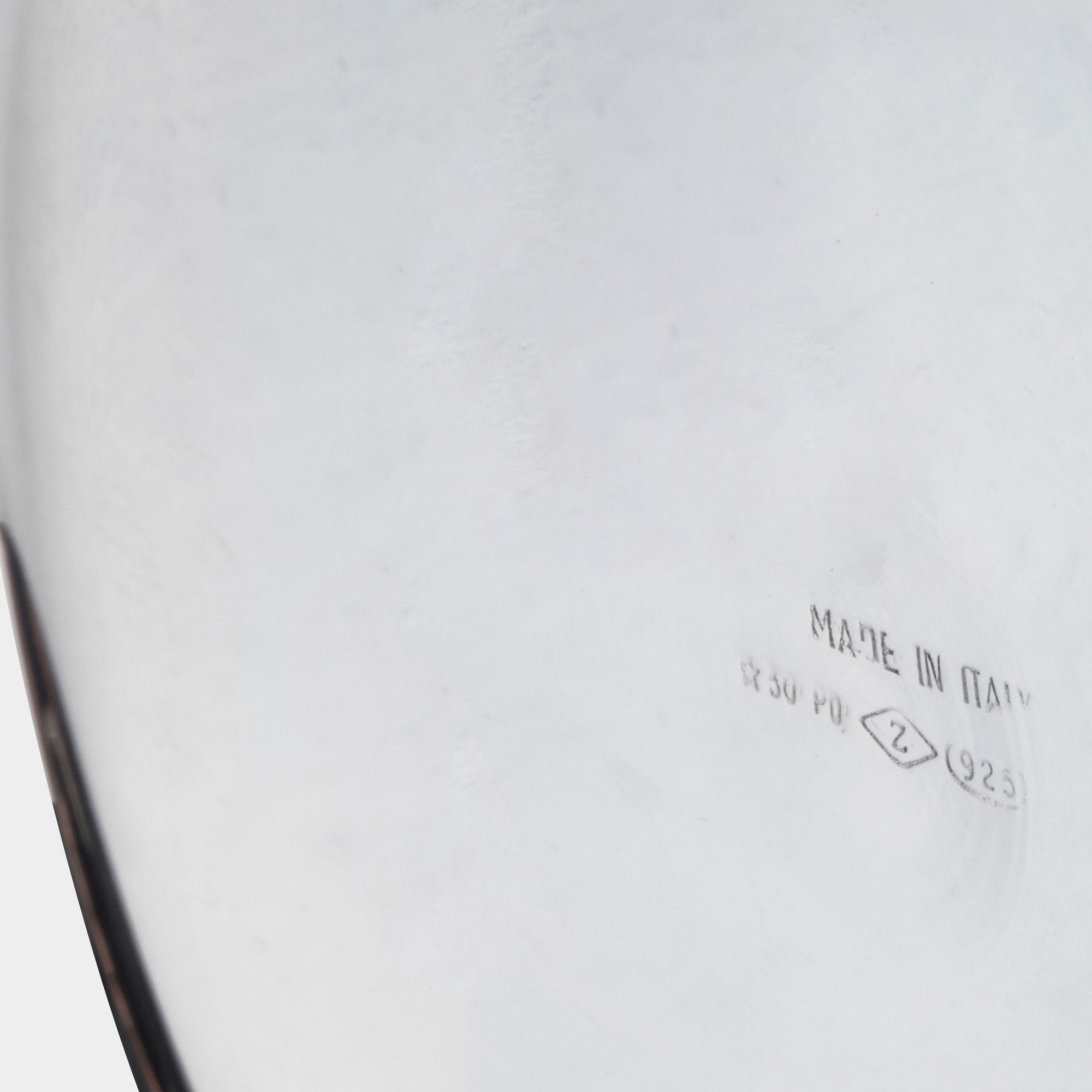 925er Echtsilber Becher mit Blockrand aus Italien - Höhe 10cm - Bild 2