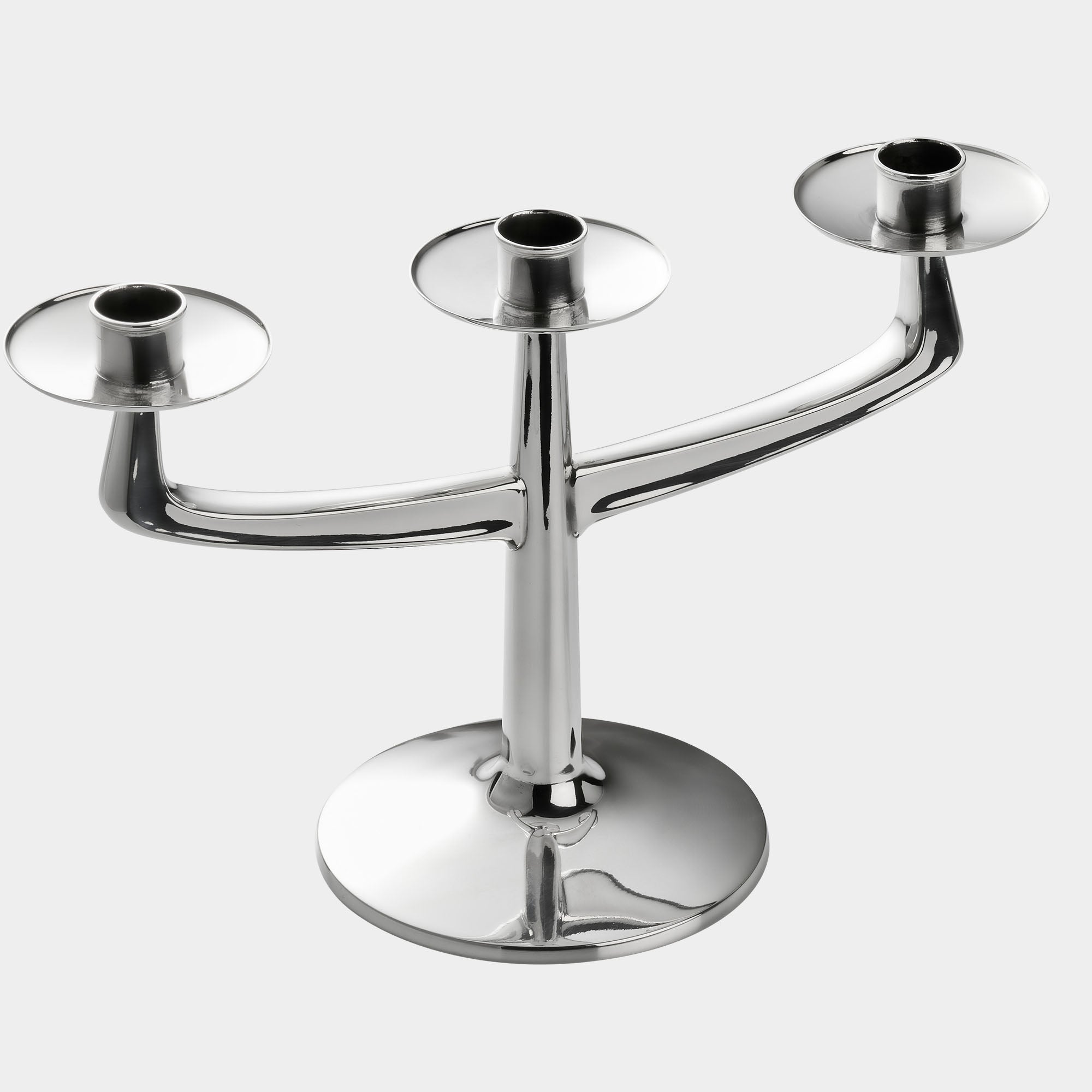 925er Silberleuchter 3-lichtig im Art-Déco-Stil