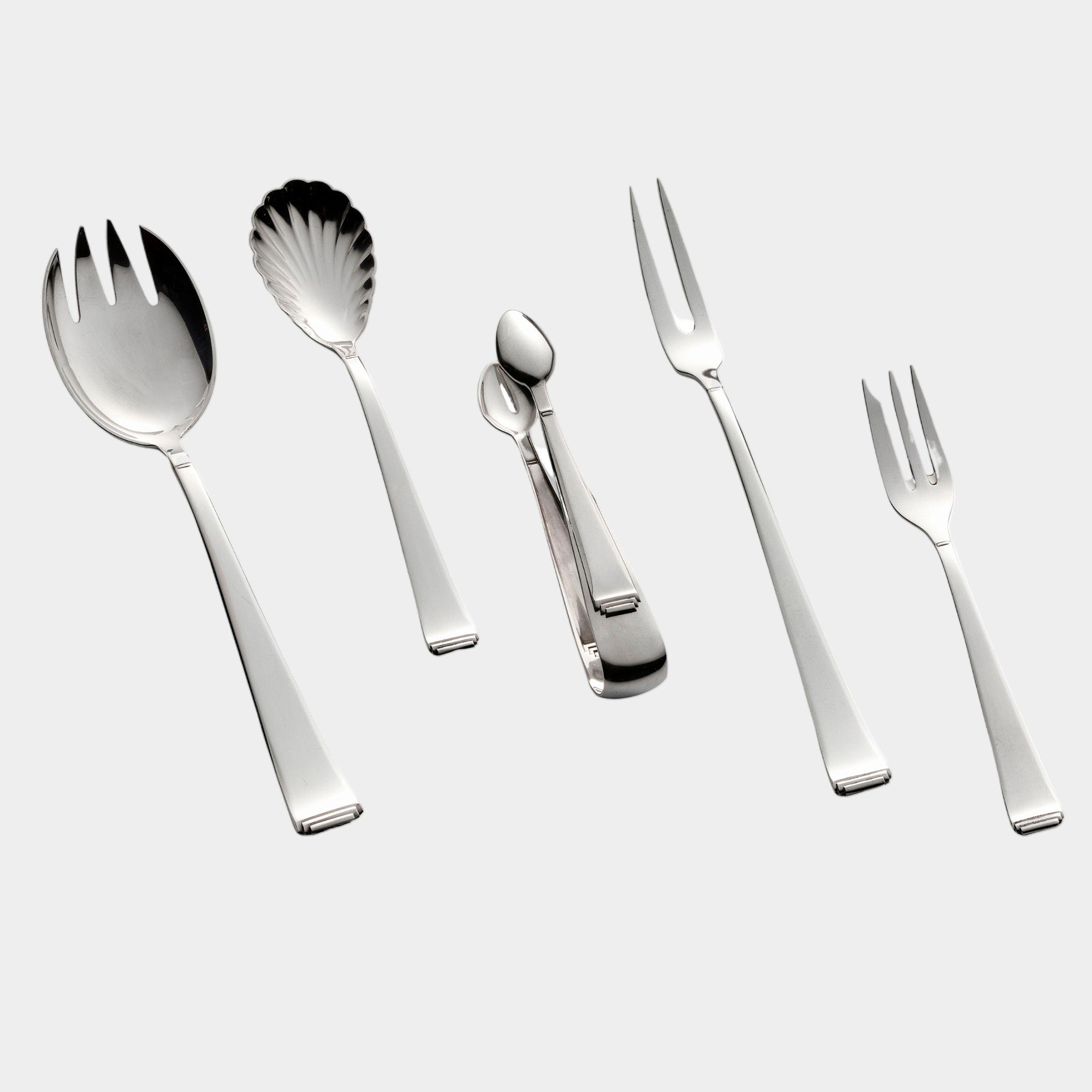 131-tlg. Besteckgarnitur 835er Silber - Art Deco Pyramide - Bild 4