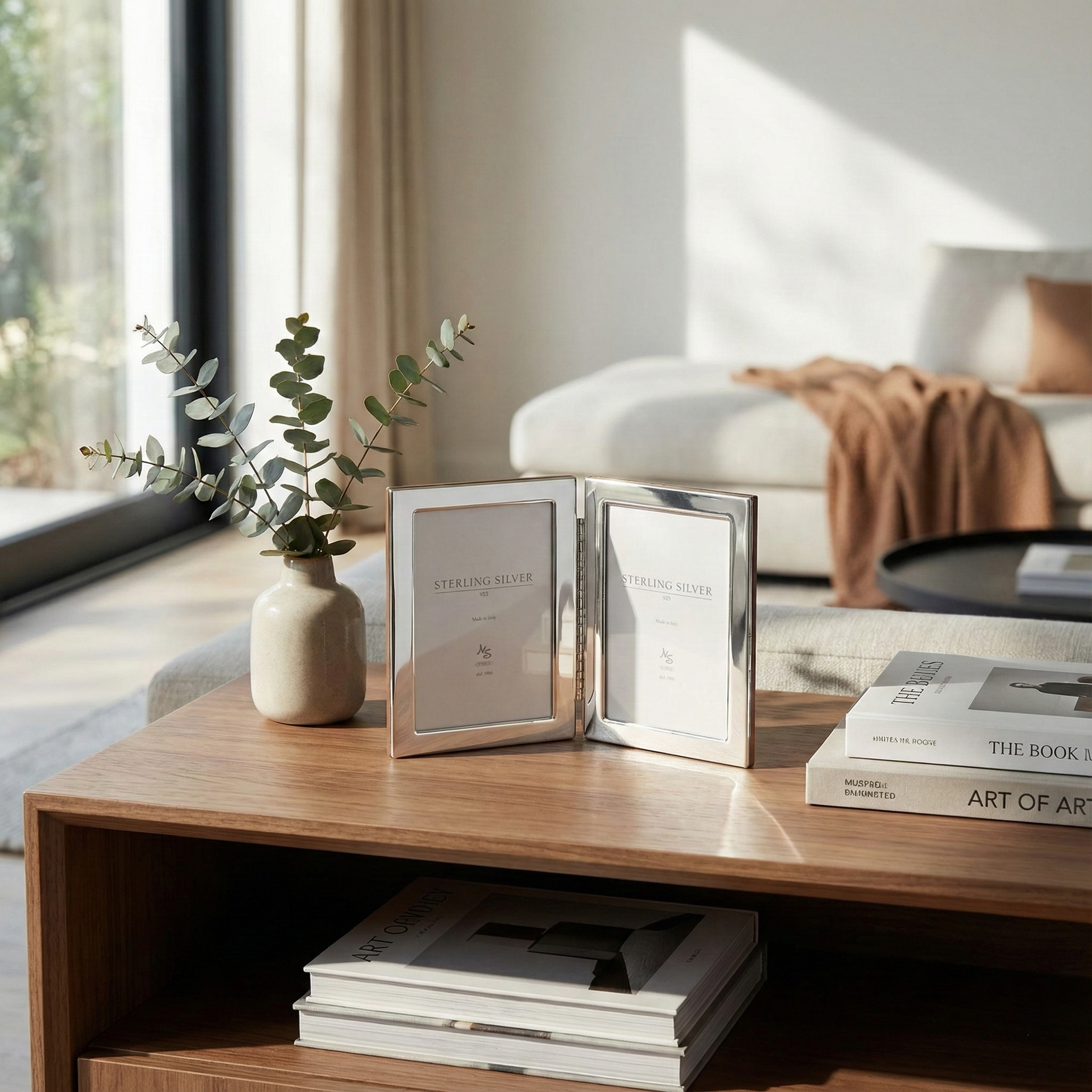 Doppel Bilderrahmen aus 925er Echtsilber - Bild 2