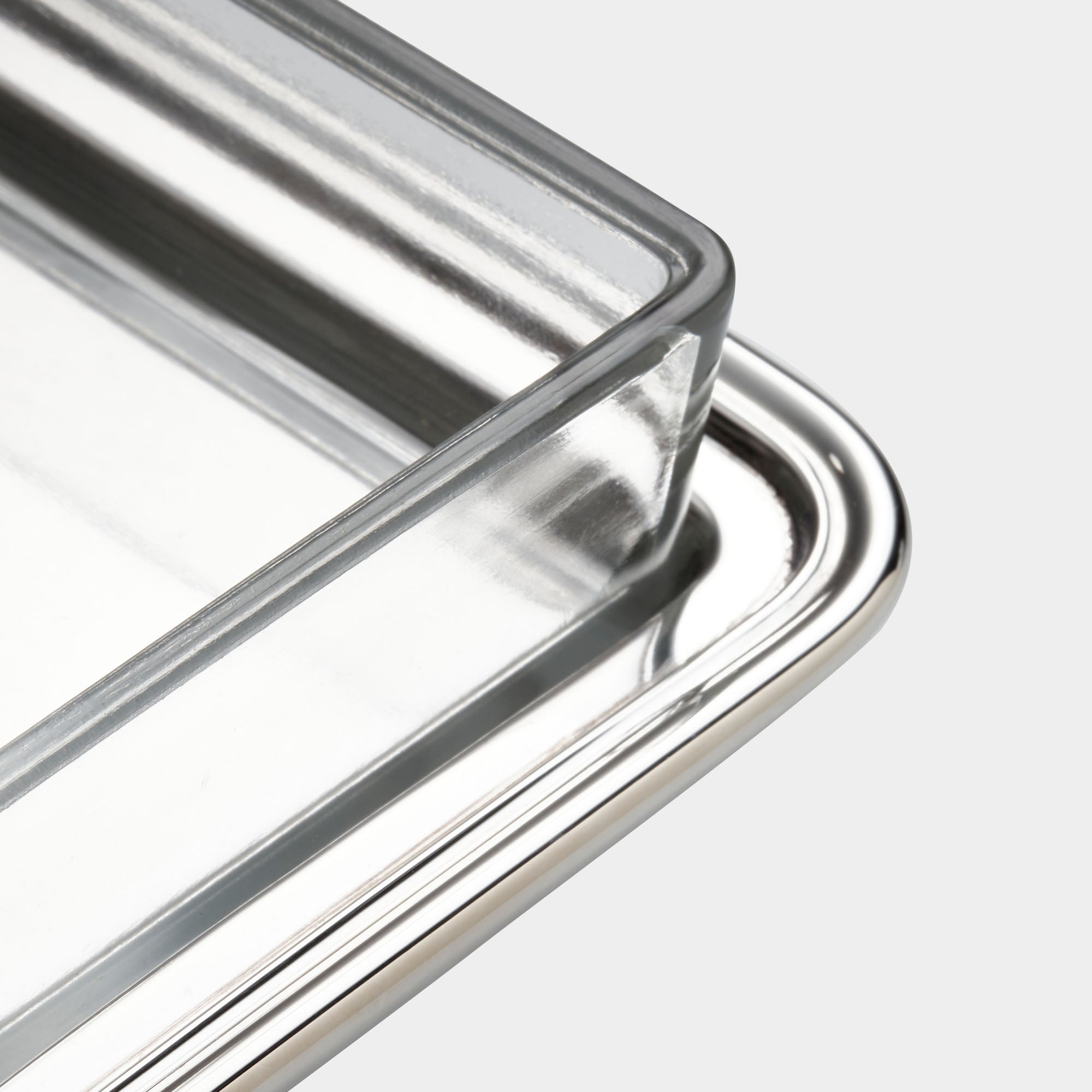 Designer Butterdose aus Echtsilber mit rechteckigem Design - Bild 3