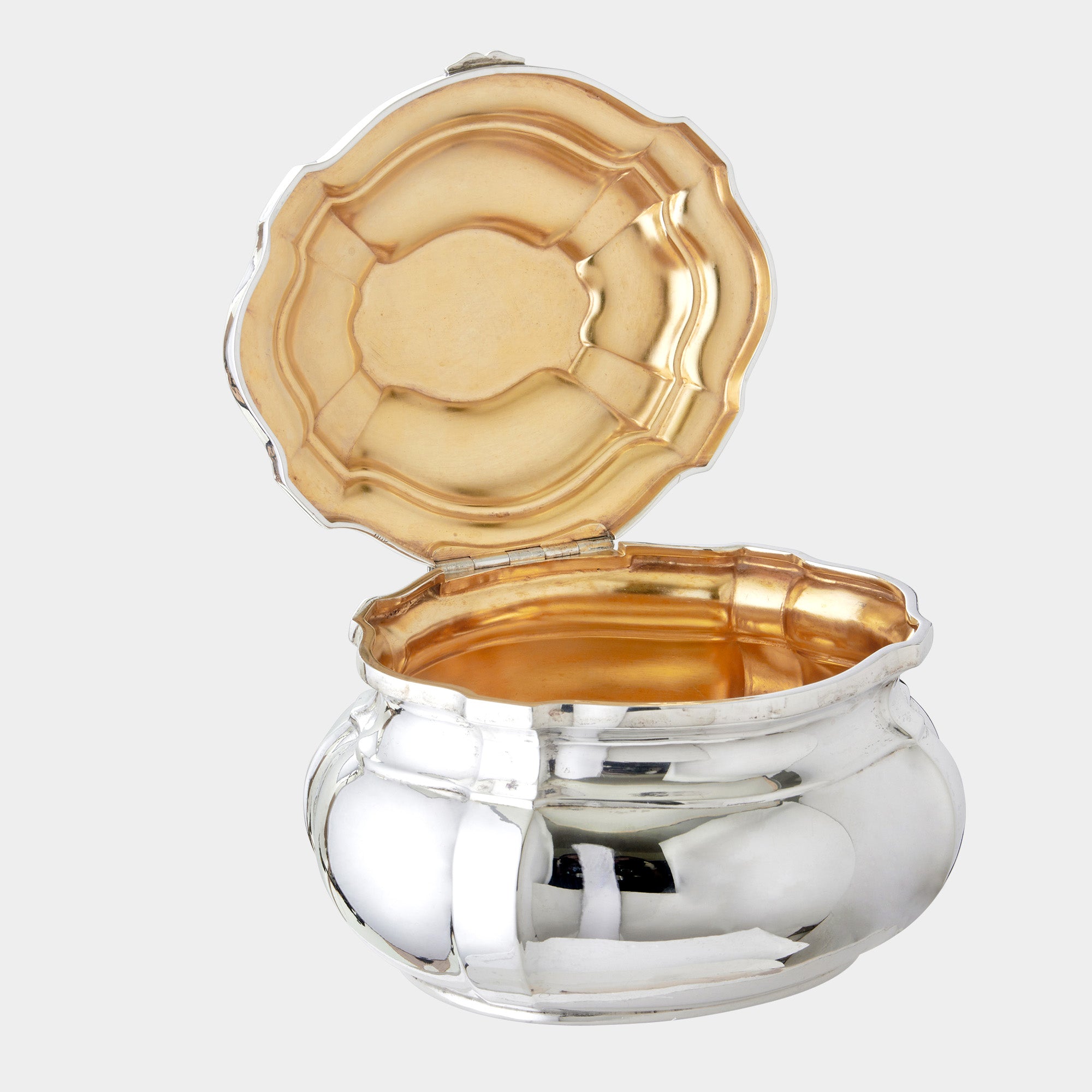 Innenvergoldete Dose aus 800er Silber - Bild 2