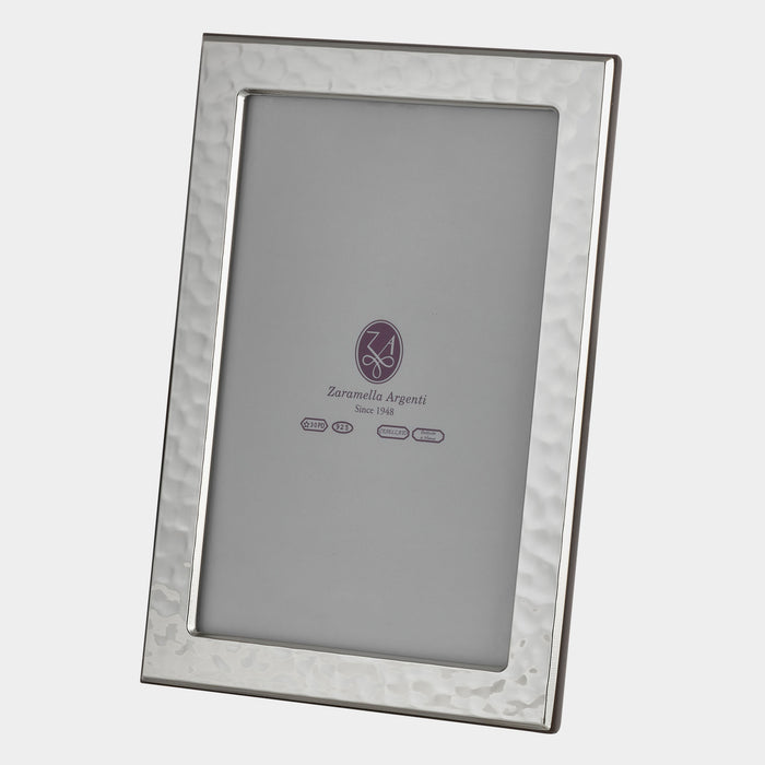 925er Echtsilber-Bilderrahmen mit Hammerschlag - 10x15cm - Bild 1