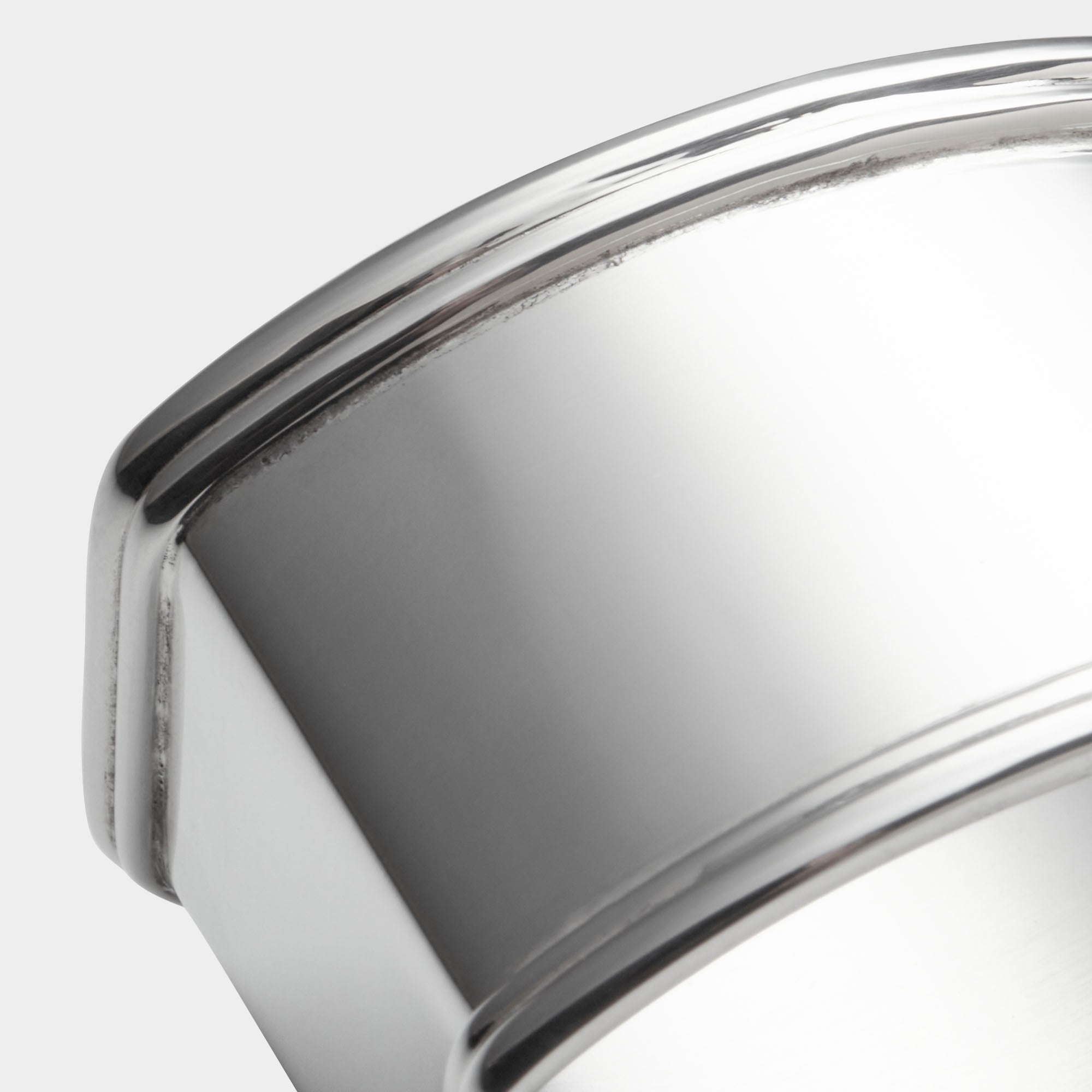 Eleganter Serviettenring aus Echtsilber - Ovales Ottagonales Design - Bild 2