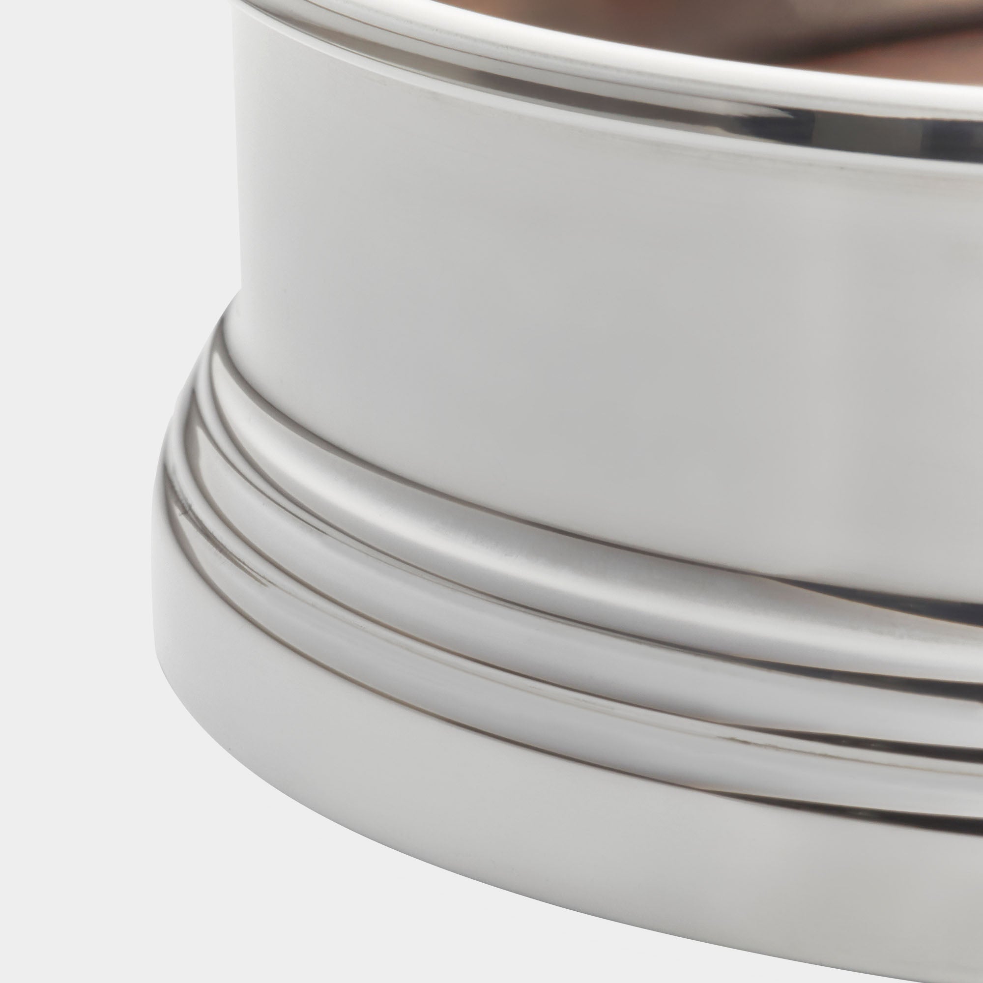 Eleganter Flaschenständer aus 925er Echtsilber mit Holzboden - Bild 2