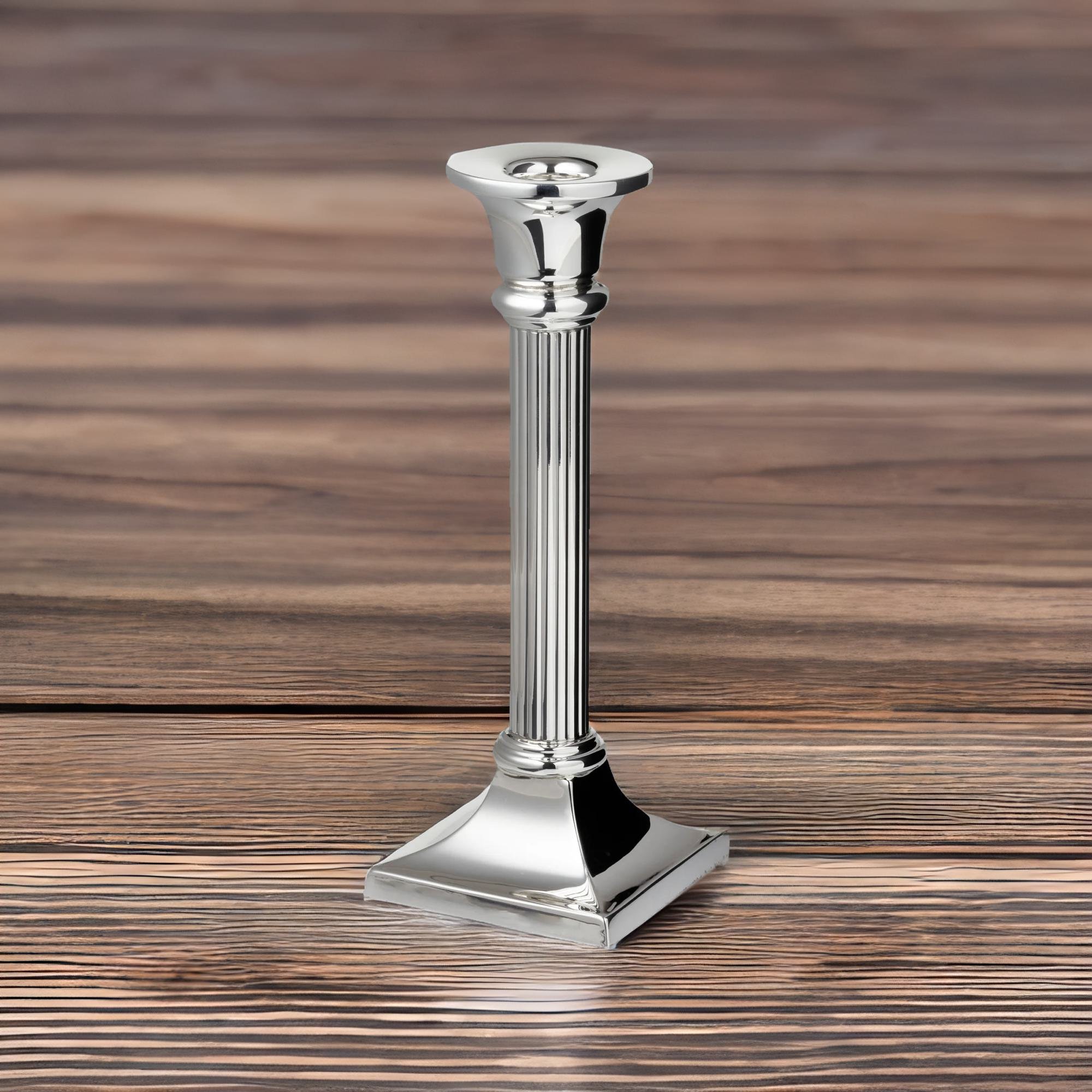 Eleganter Silberleuchter im Bauhausstil - 20cm Höhe - Bild 4