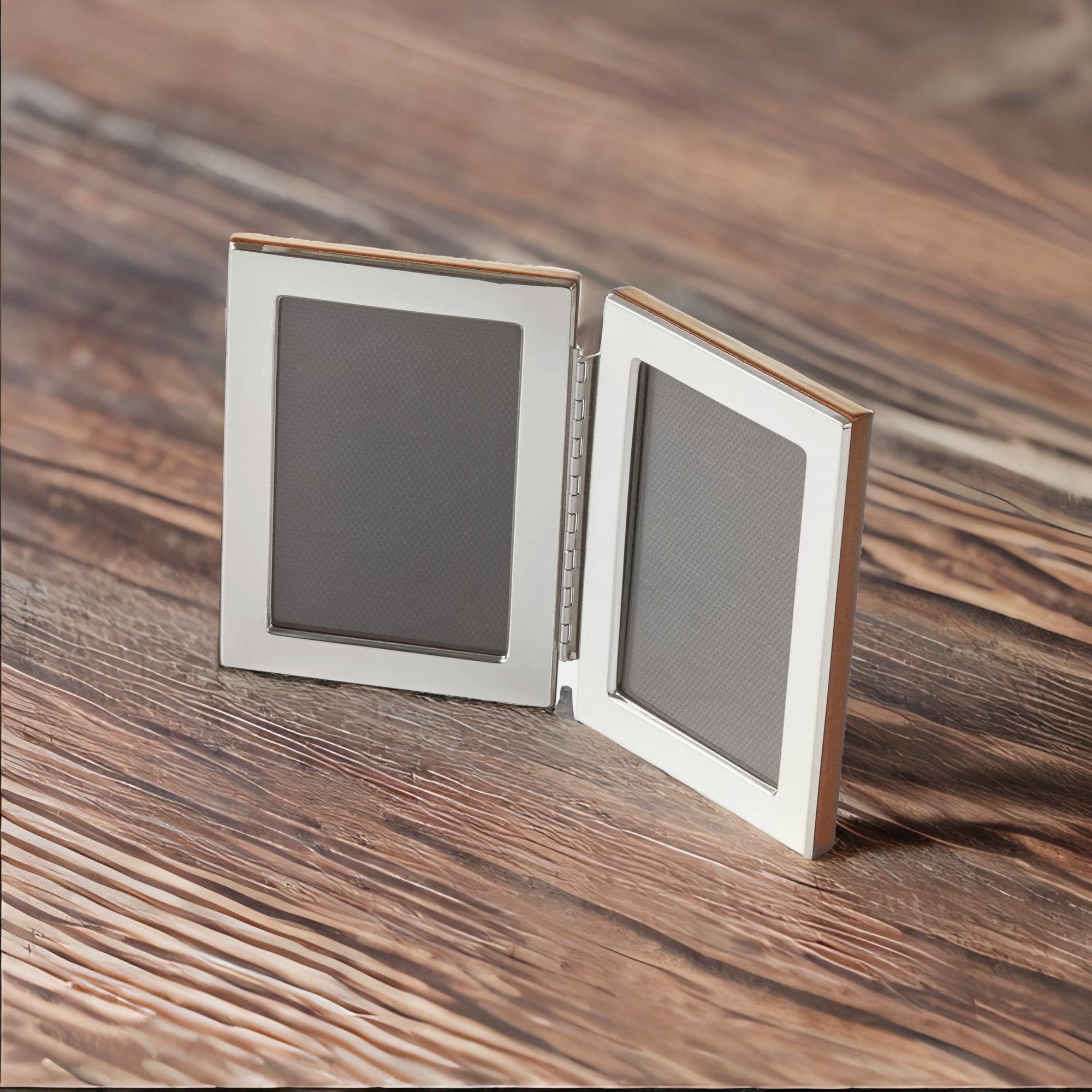 Doppelklapp-Bilderrahmen aus 925er Echtsilber - verschiedene Größen - Bild 8