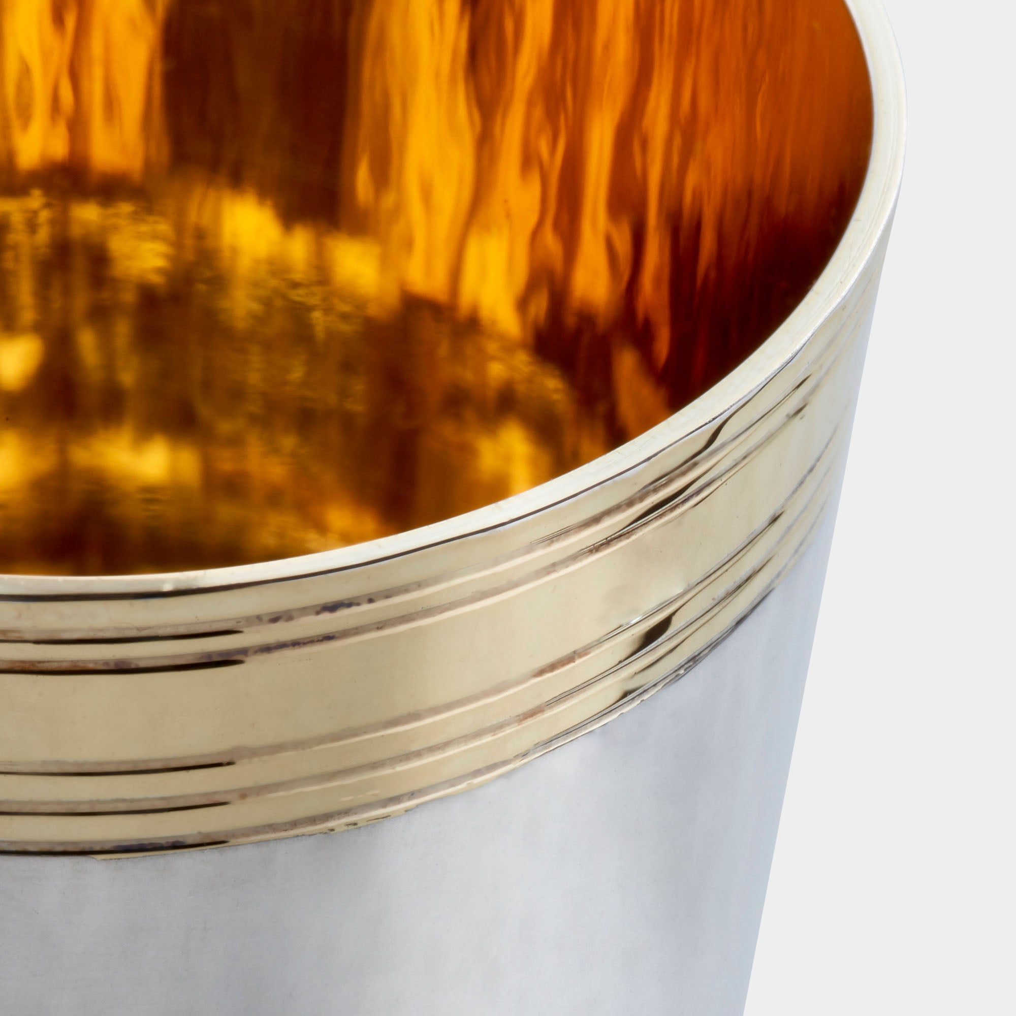 Luxus Silberbecher mit Randvergoldung - Handgefertigt - Bild 3