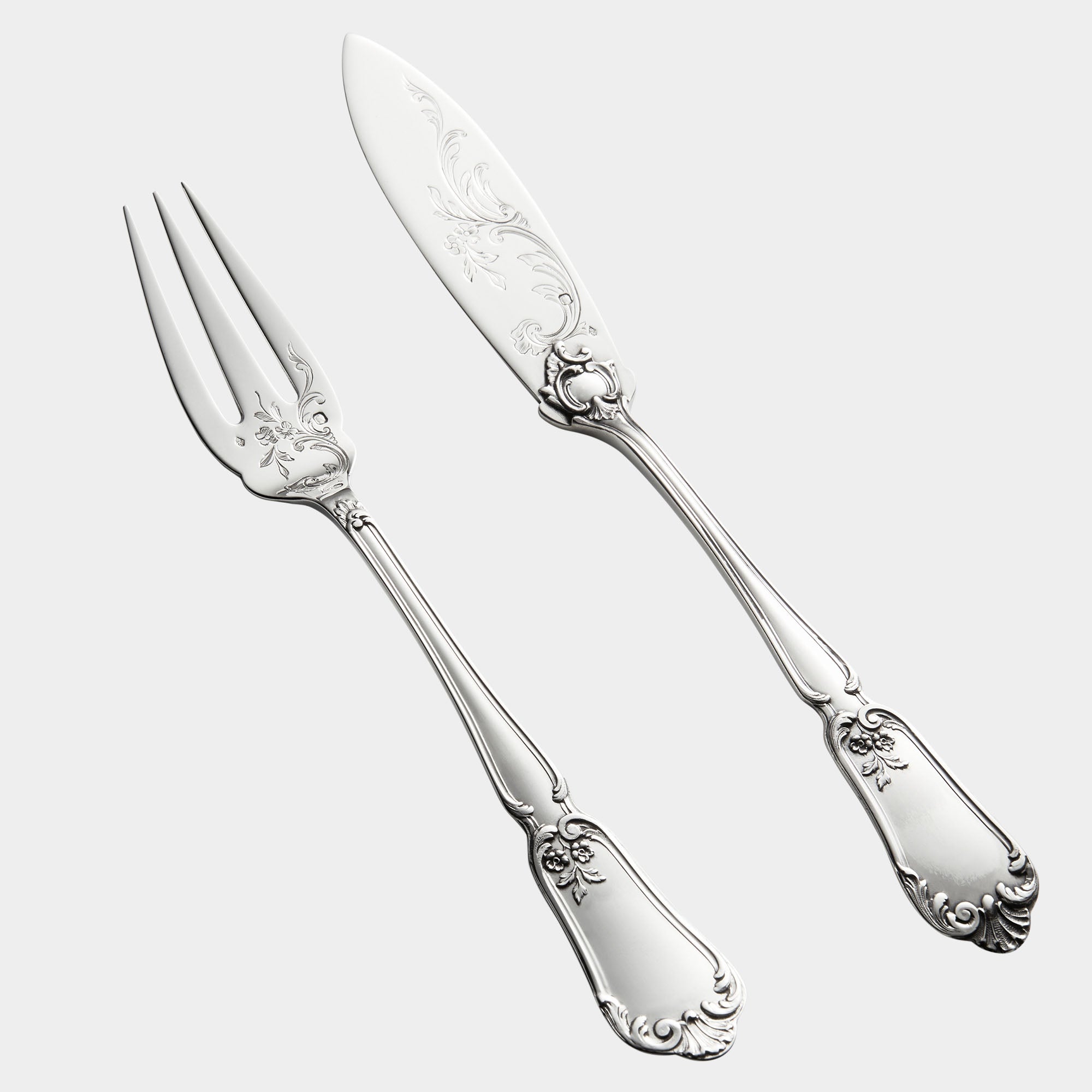 24-teiliges Rokoko-Fischbesteck - Bild 1