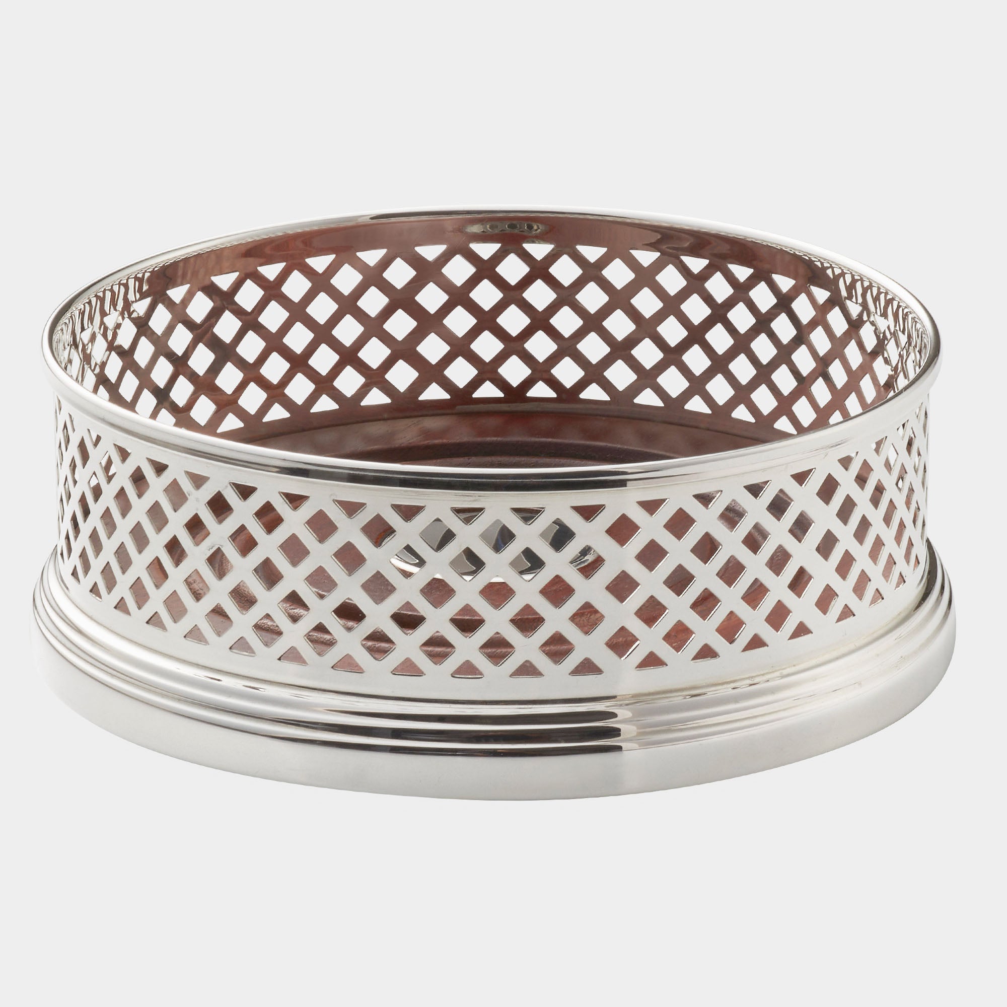 Englischer Echtsilber-Flaschenständer mit durchbrochenem Design - Bild 1