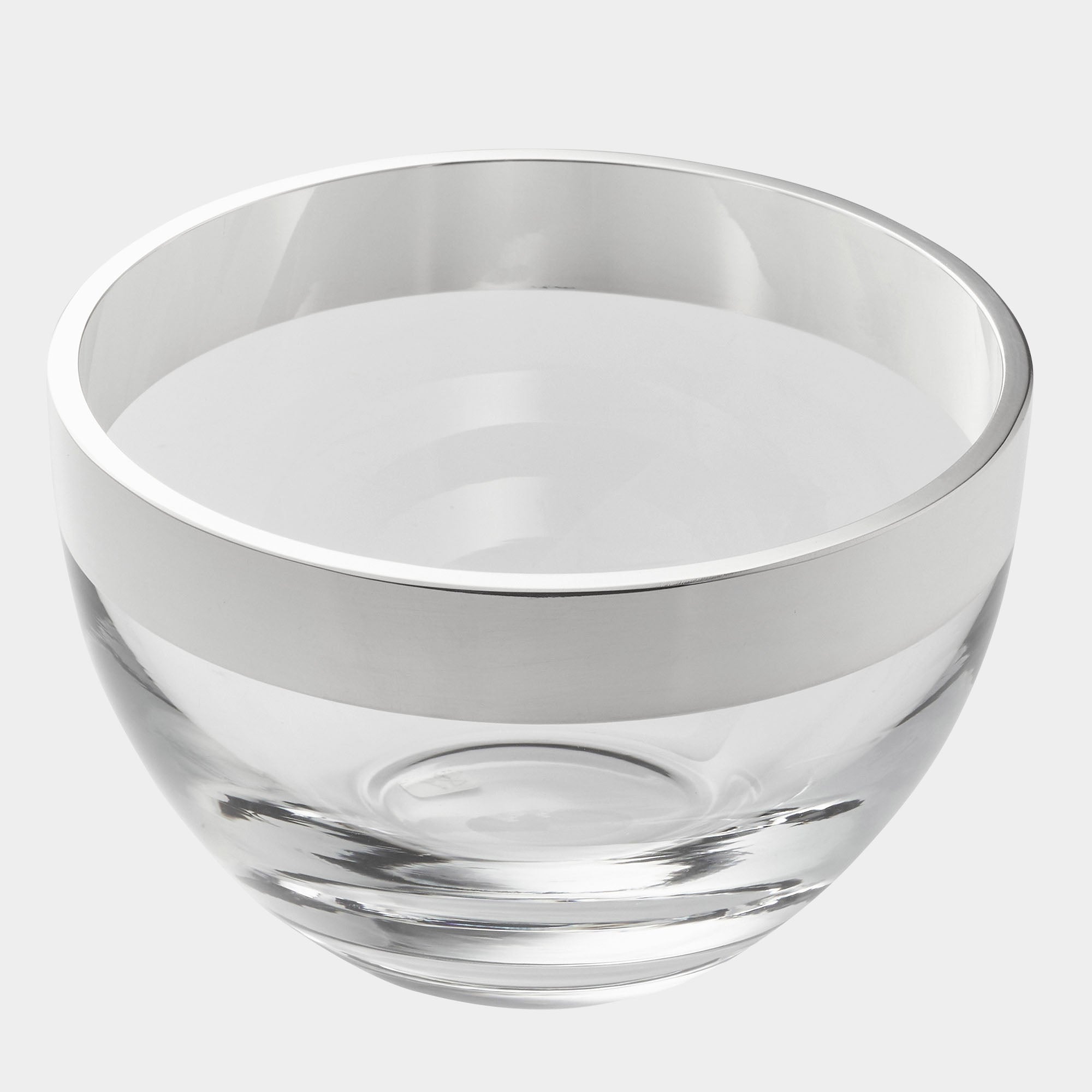 Glasschale mit Feinsilberrand - Höhe 8 cm - Bild 1