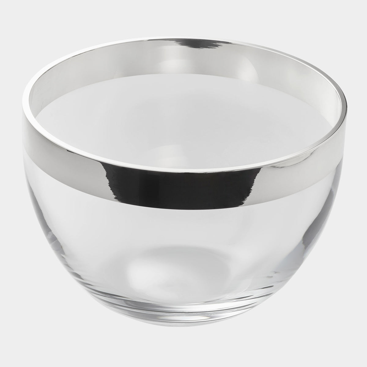 Glasschale mit Feinsilberrand