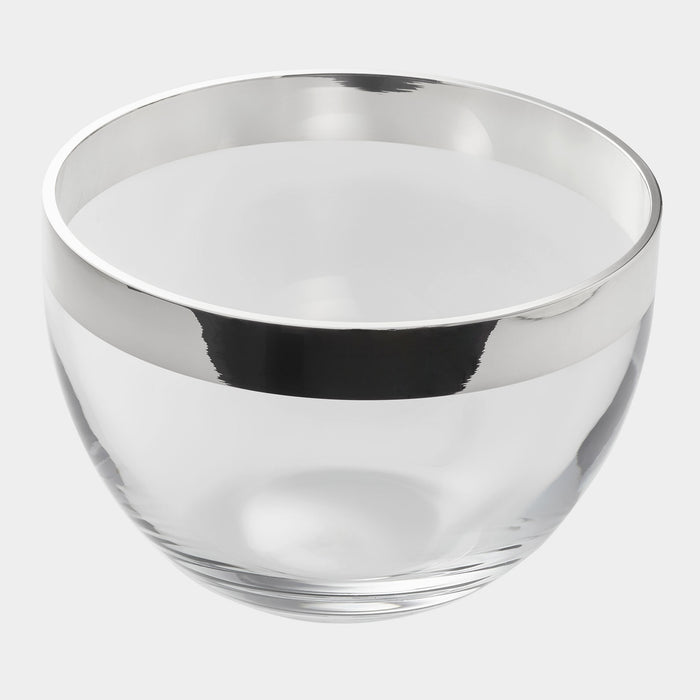 Glasschale mit Feinsilberrand - Höhe 12 cm - Bild 1