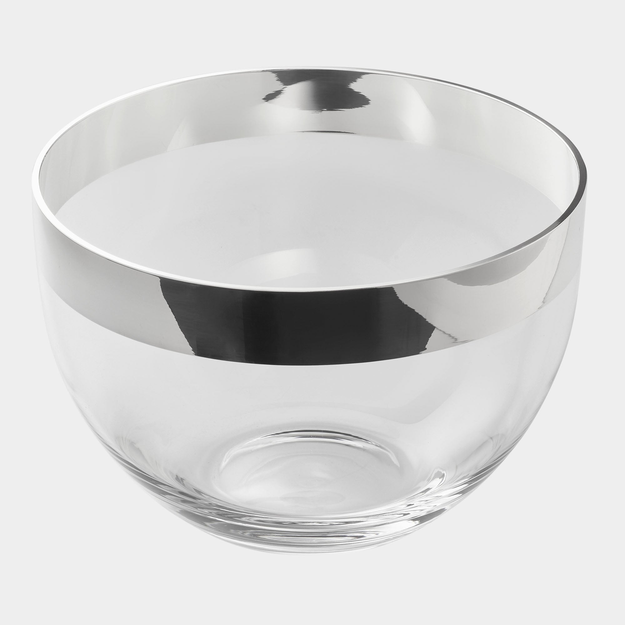 Glasschale mit Feinsilberrand - Höhe 14,5 cm - Bild 1