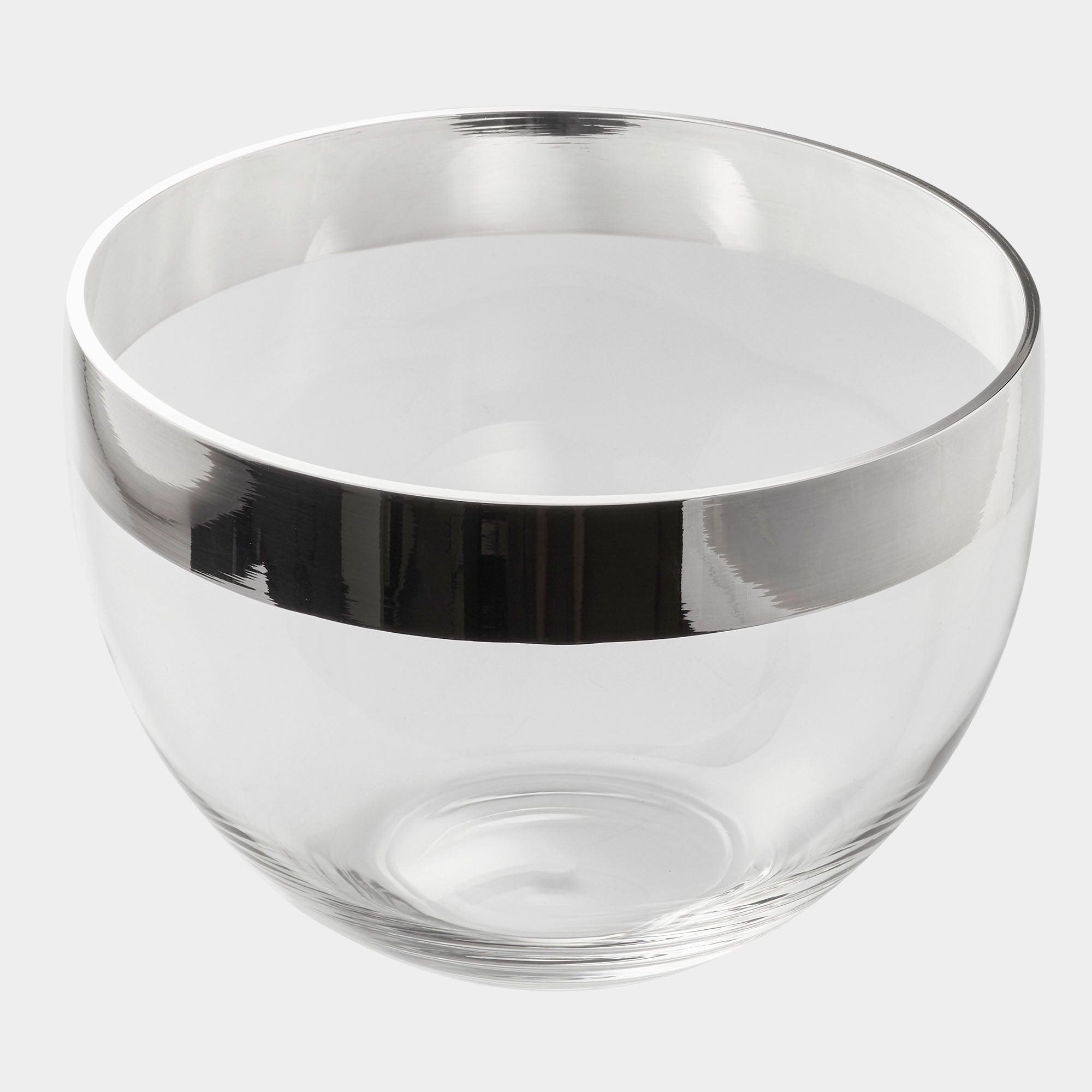 Glasschale mit Feinsilberrand - Höhe 16,5 cm - Bild 1