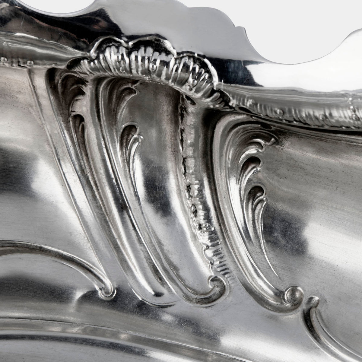 Große 800er Silber-Jardiniere im Rokokodesign - Bild 7