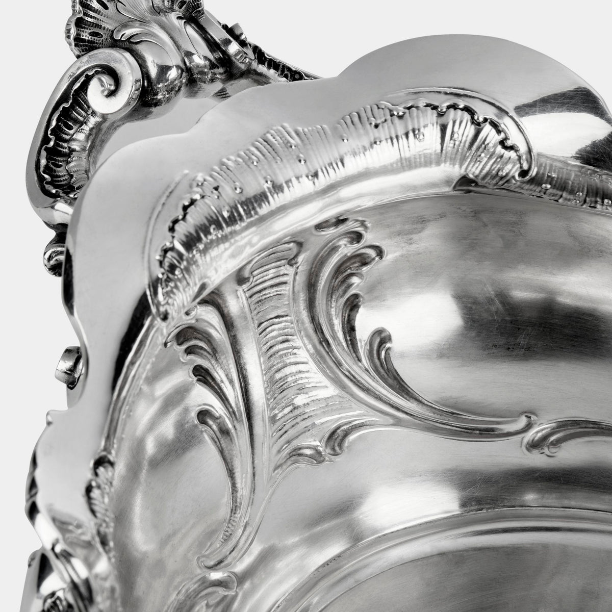 Große 800er Silber-Jardiniere im Rokokodesign - Bild 8