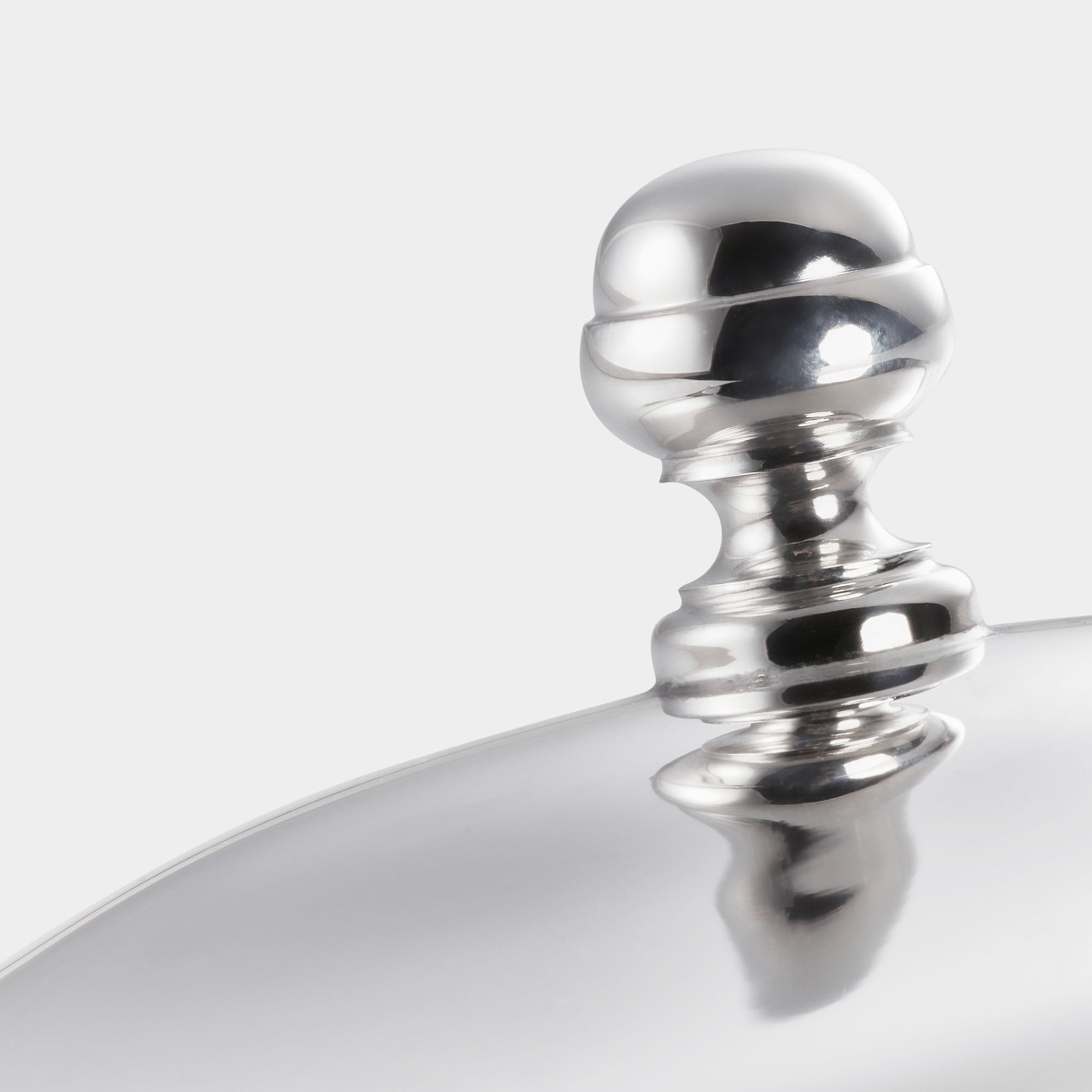 Luxuriöse Butterdose aus 925er Echtsilber mit Kristalleinsatz - Italienische Handarbeit - Bild 5