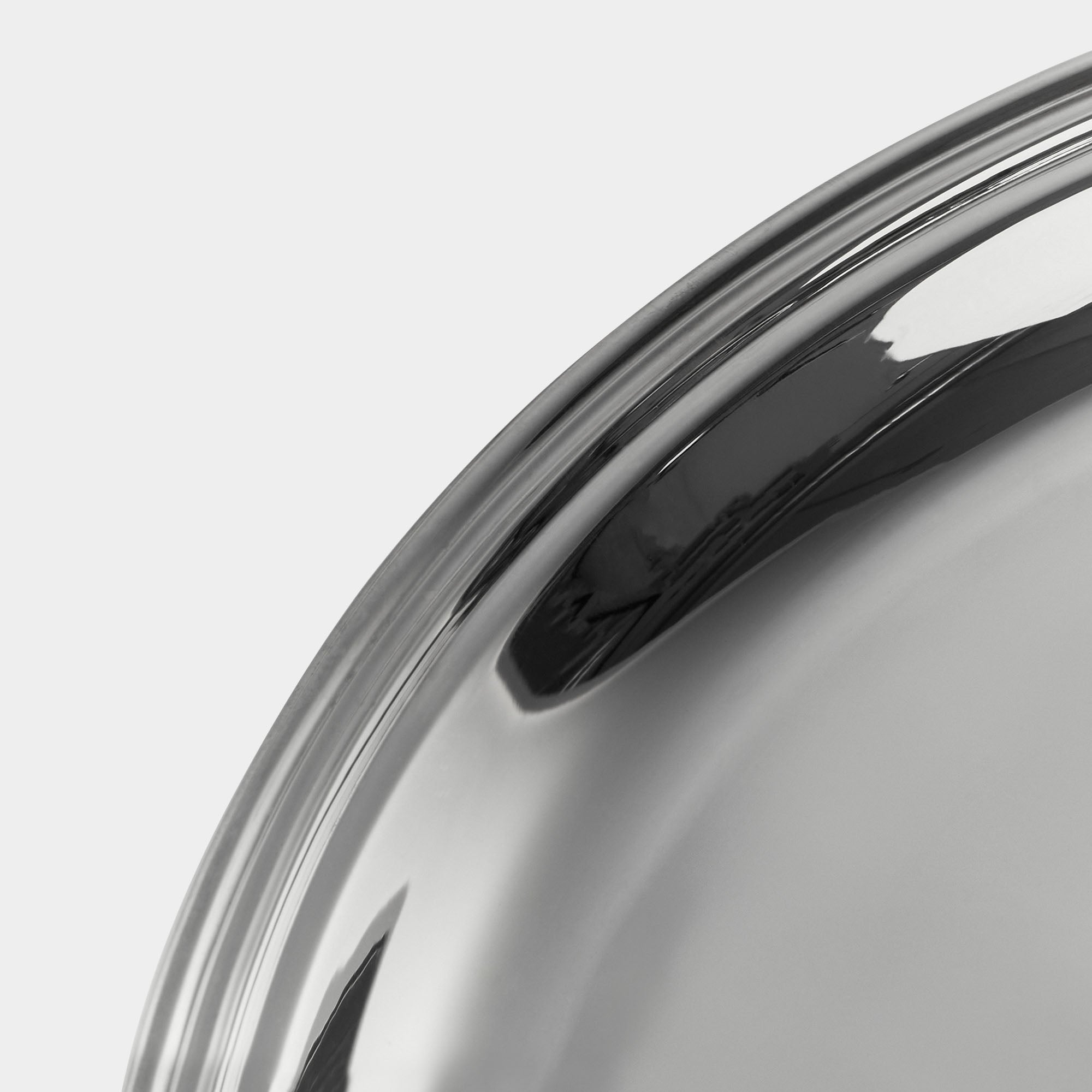 Großes 33cm Echtsilber-Tablett mit Rillenrand - Bild 2