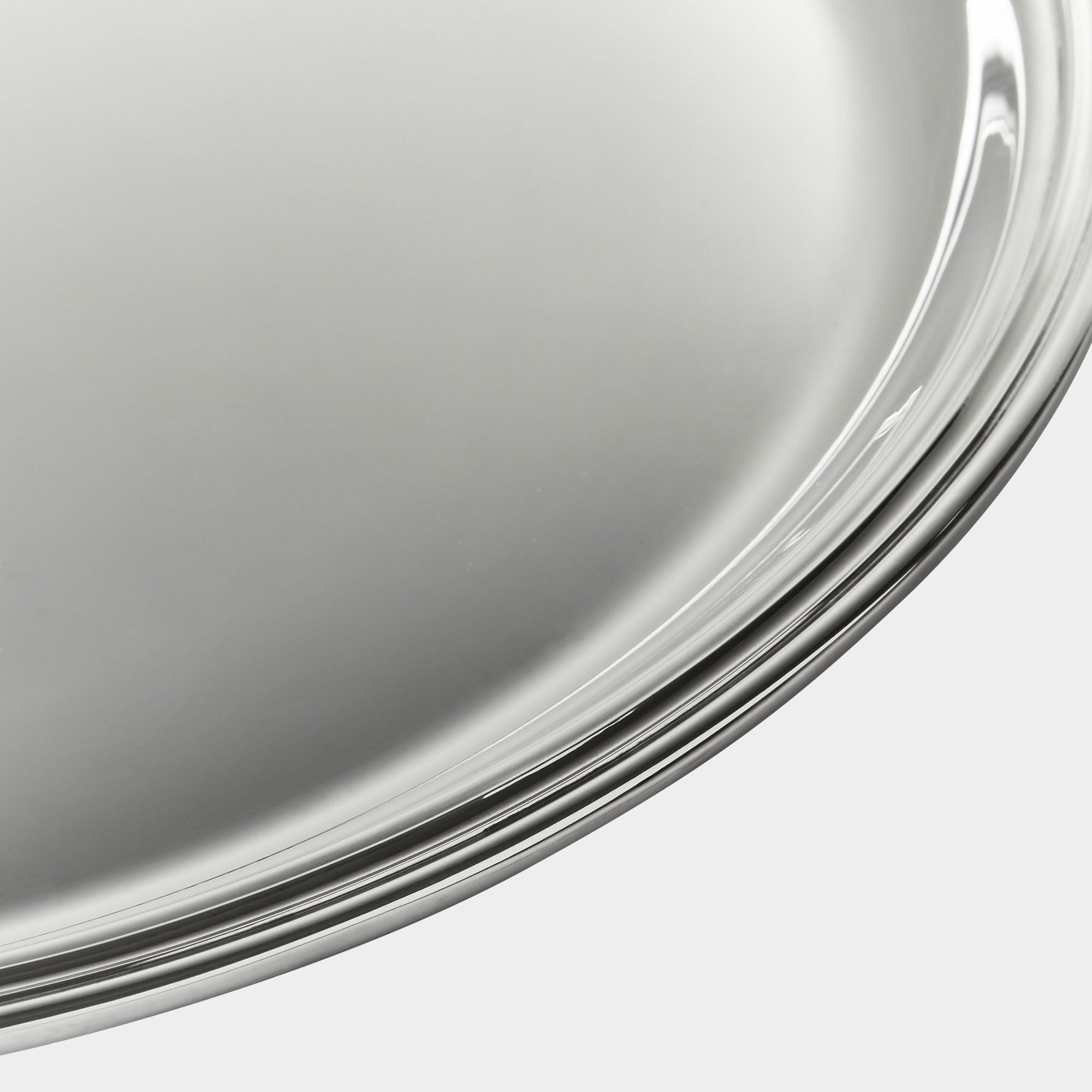 Großes 33cm Echtsilber-Tablett mit Rillenrand - Bild 3