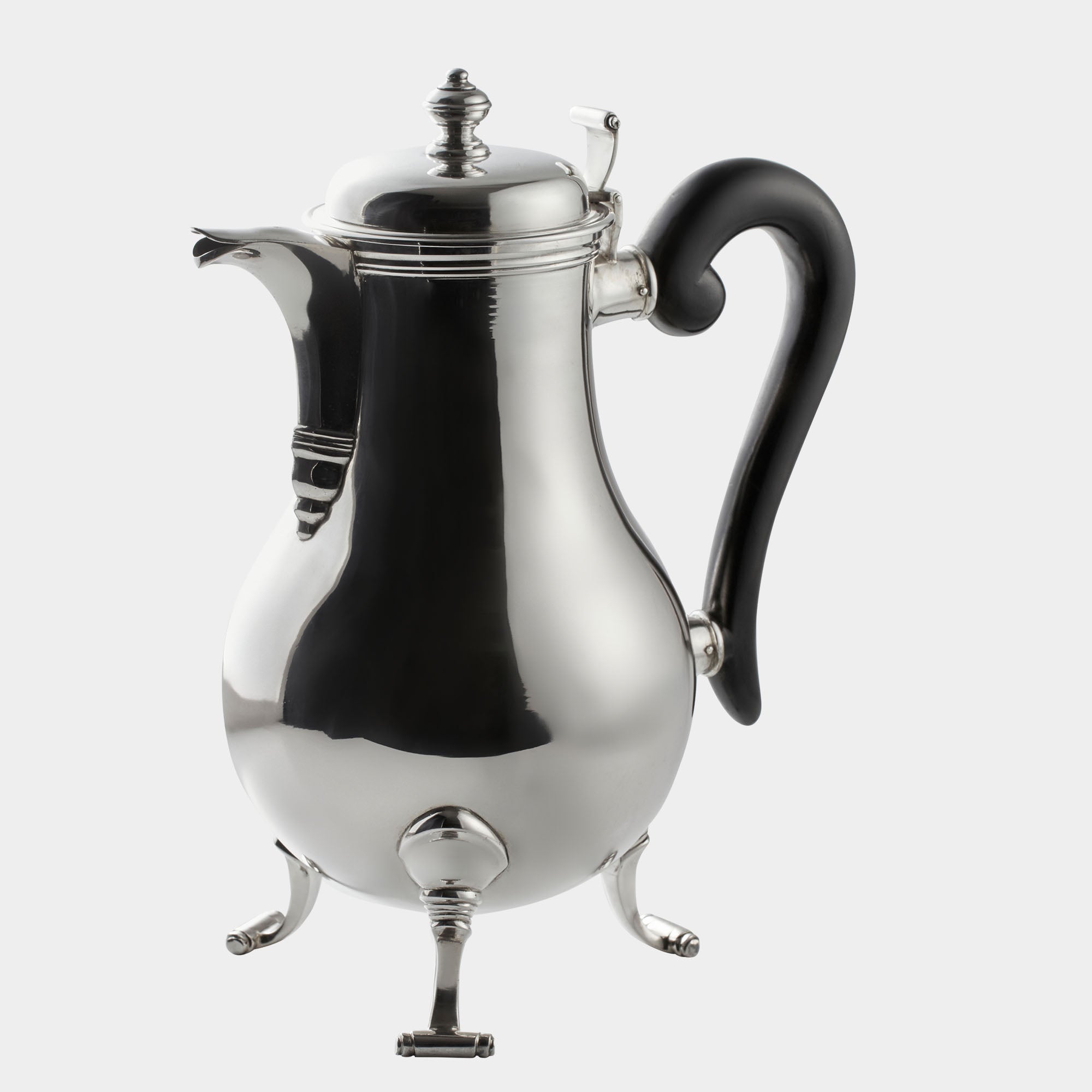 Massive Kaffeekanne aus 800er Silber - Deutsche Handarbeit - Bild 1