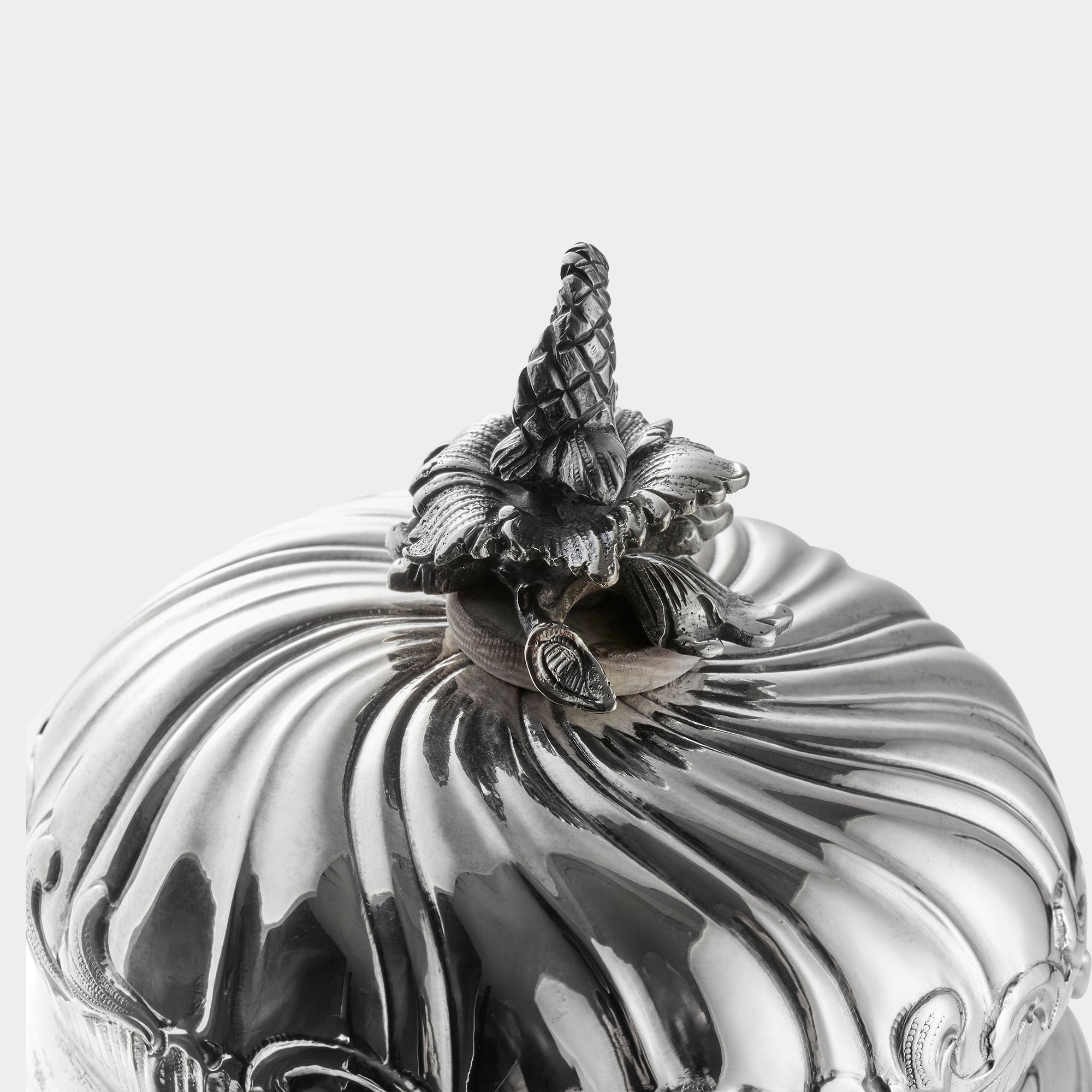 Seltene Kakaokanne - 800er Silber - Schleissner - 29,0 cm Höhe - Bild 3