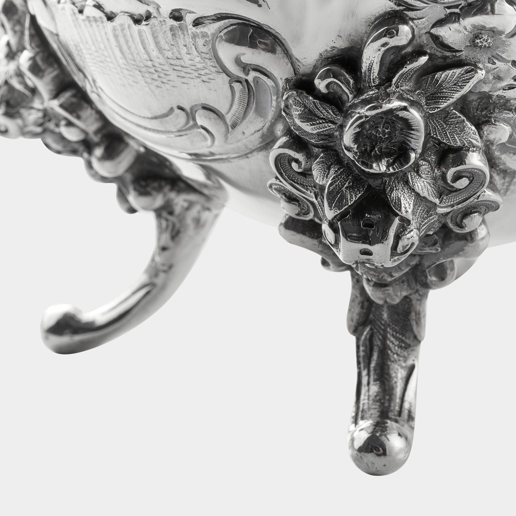 Seltene Kakaokanne - 800er Silber - Schleissner - 29,0 cm Höhe - Bild 4