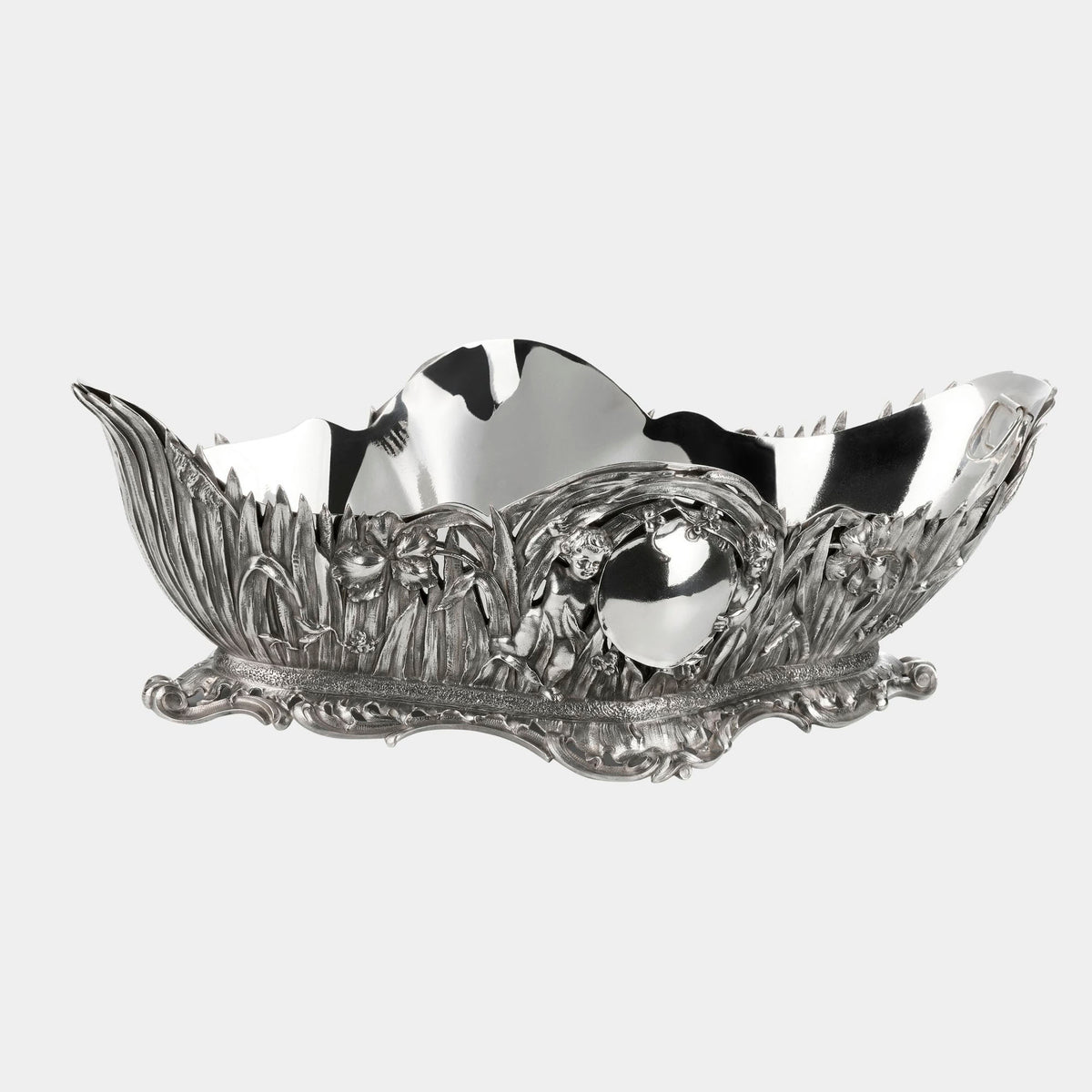 Kleine 800er Silber-Jardiniere im Jugendstil - Bild 1