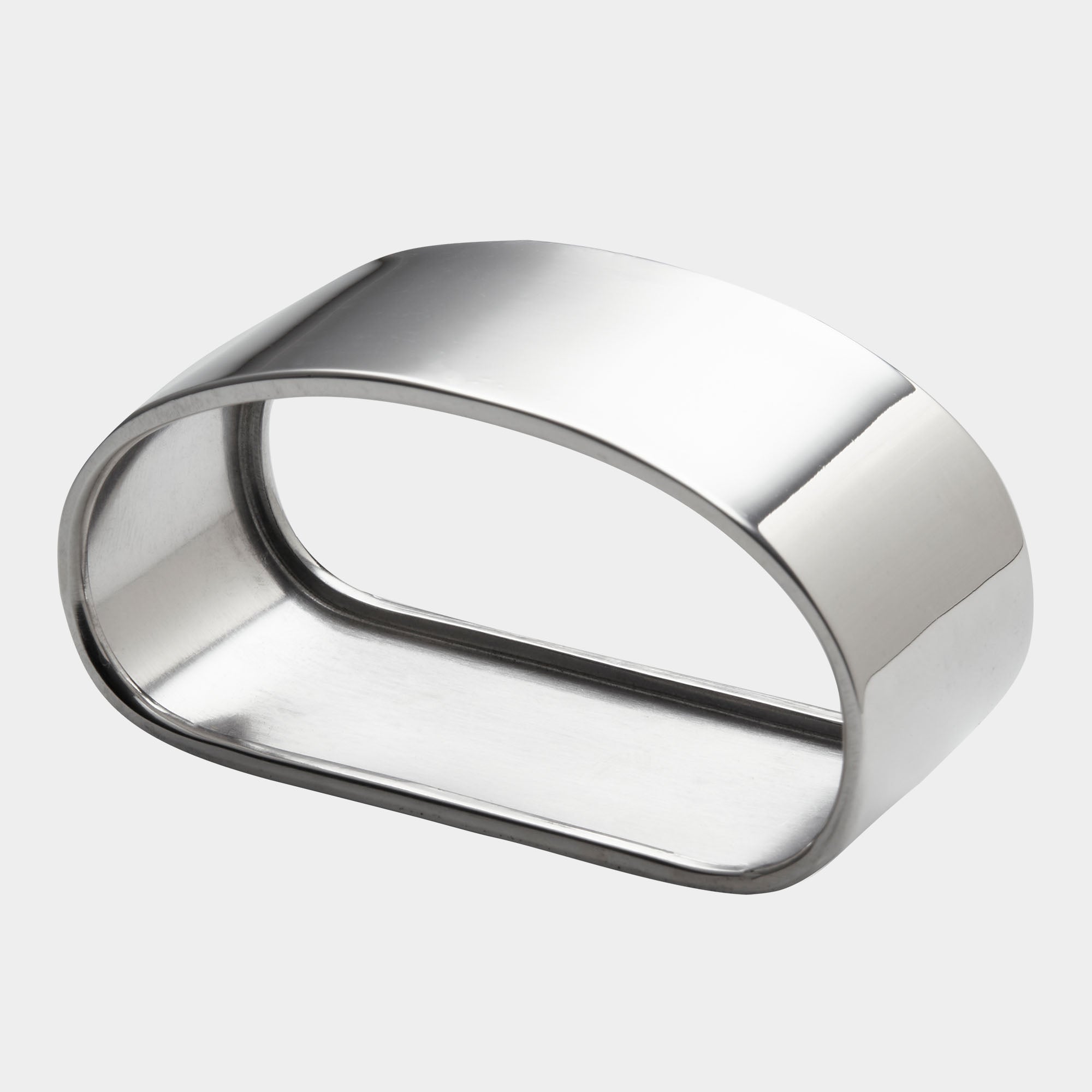 Italienischer 925er Echtsilber-Serviettenring in Oval - Bild 1