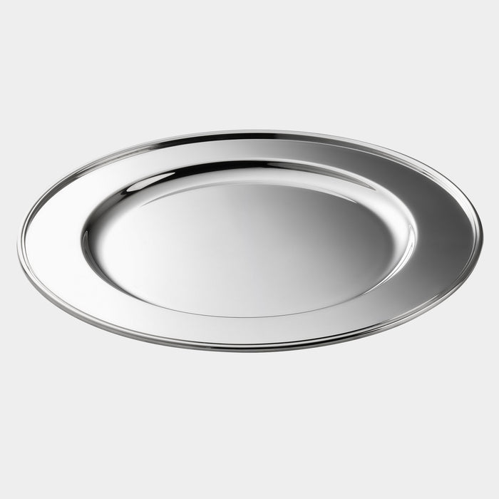 925er Silber-Platzteller mit aufgelegtem Rillenrand - Bild 1