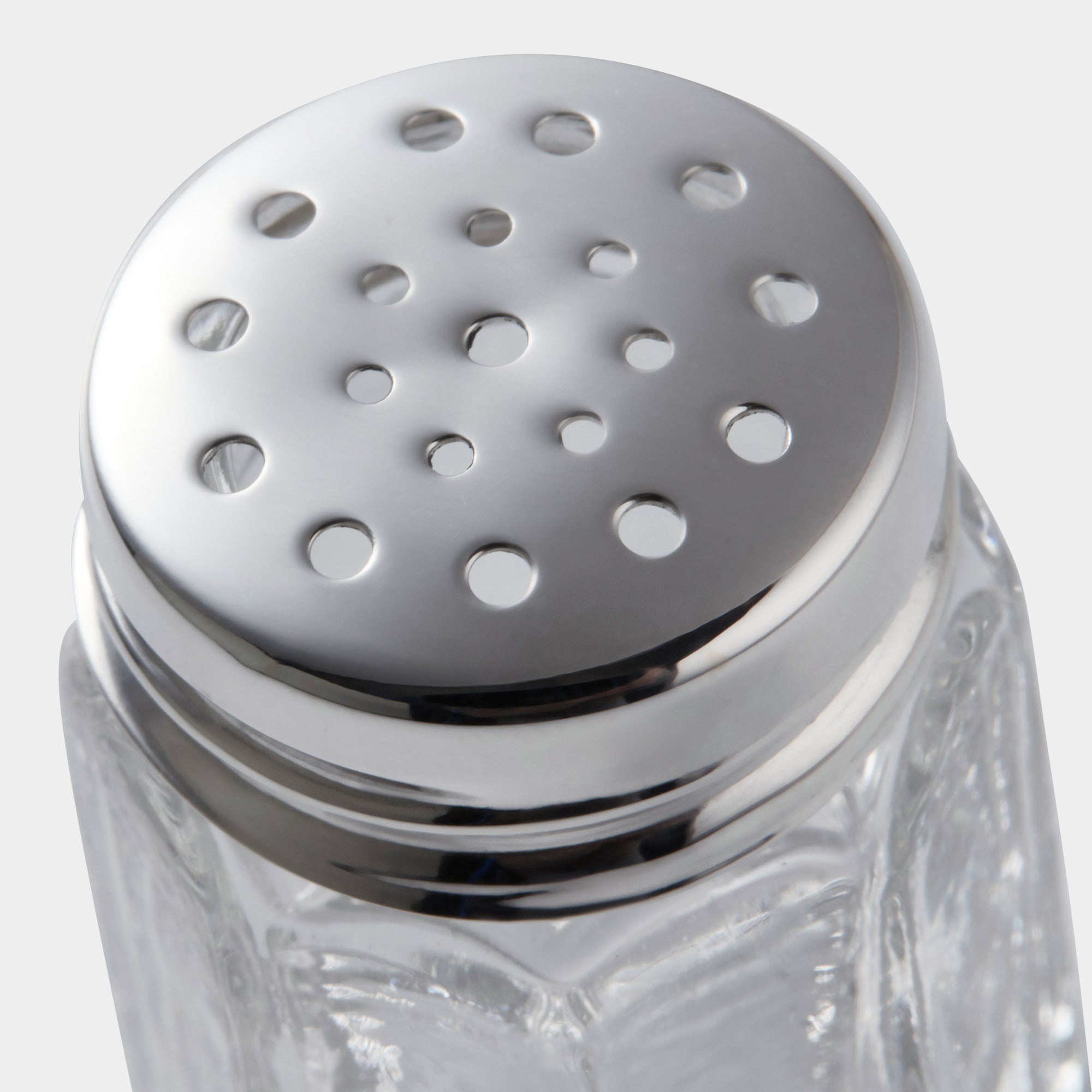 Kristall-Salzstreuer mit Silberkopf - 4cm Höhe, Italienischer Stil - Bild 2