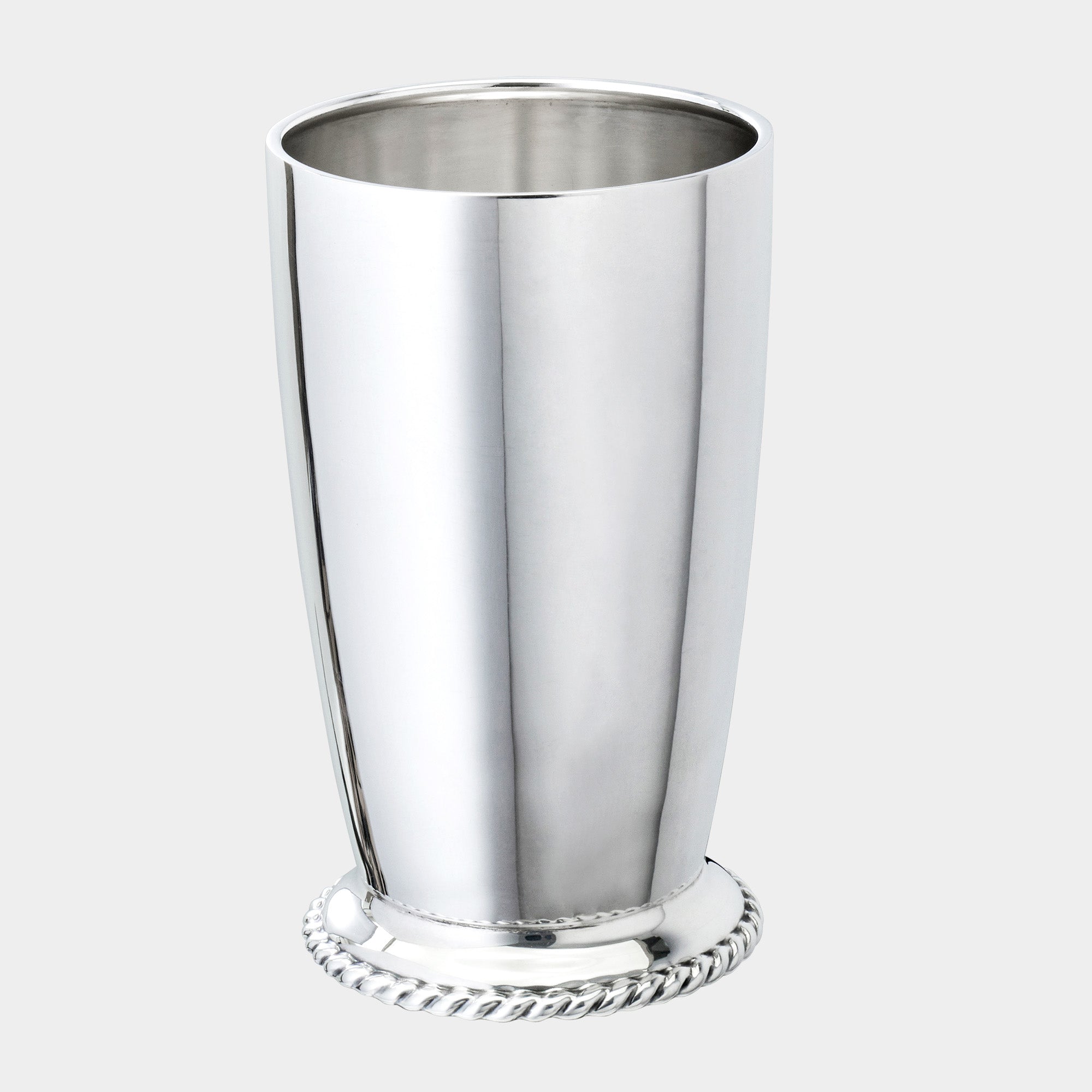 Edler Grimminger Silberbecher mit aufgelötetem Kordelrand - Bild 1