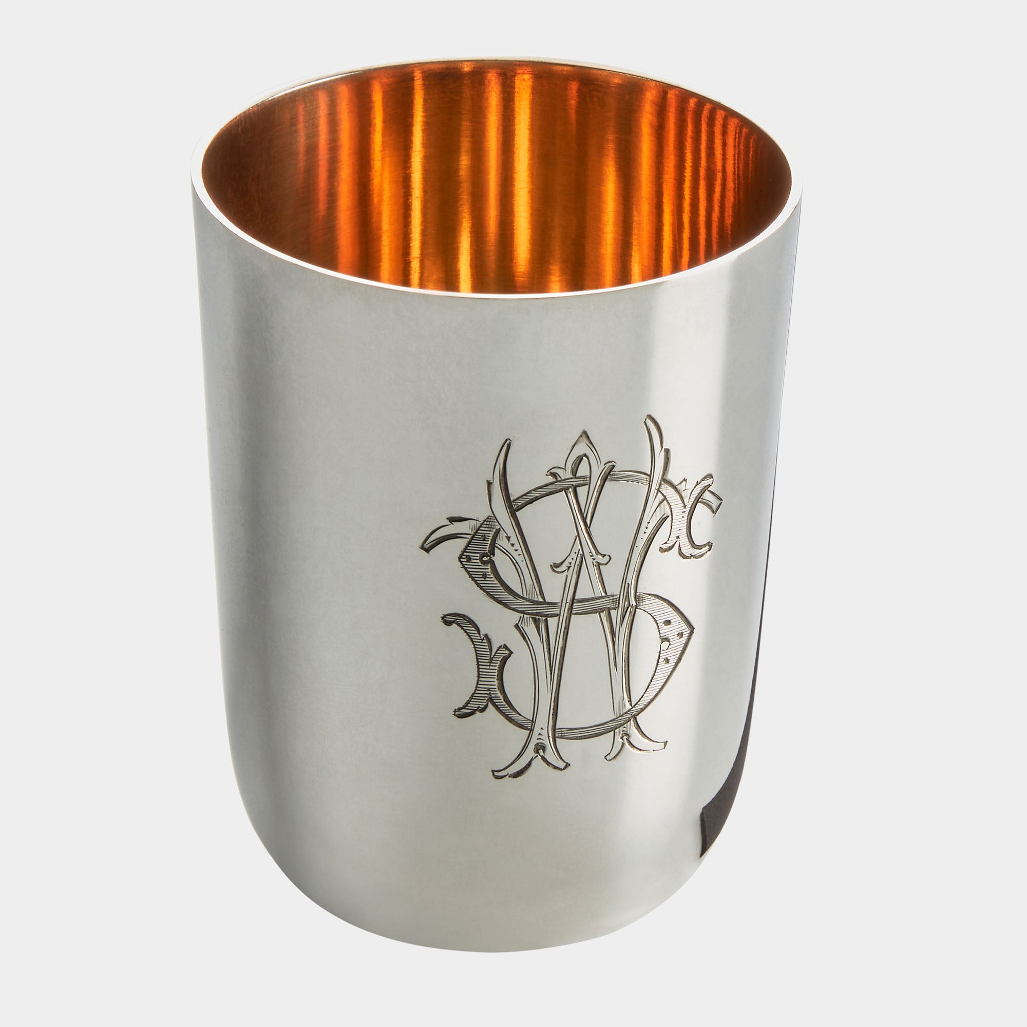 Eleganter Silberbecher mit Monogrammgravur – 800er Silber – Koch & Bergfeld - Bild 1