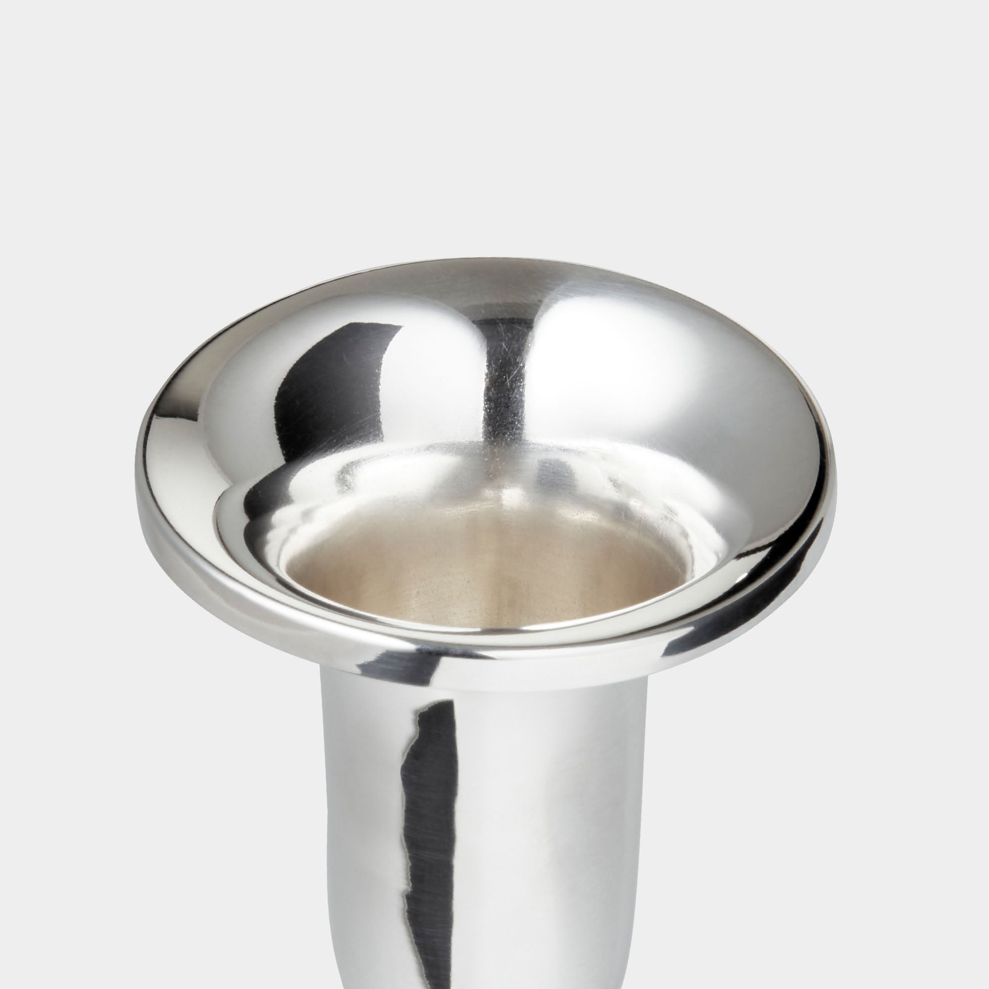 Italienischer Design-Leuchter aus 925er Silber mit Filzschutz - 10cm Höhe - Bild 2